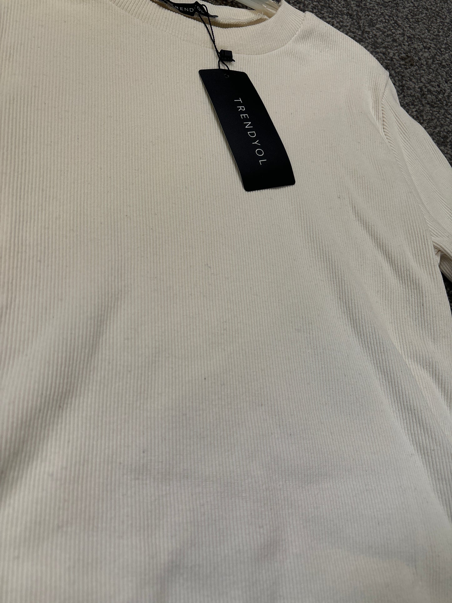 Trendyol Ribbed Sweatshirt - XL