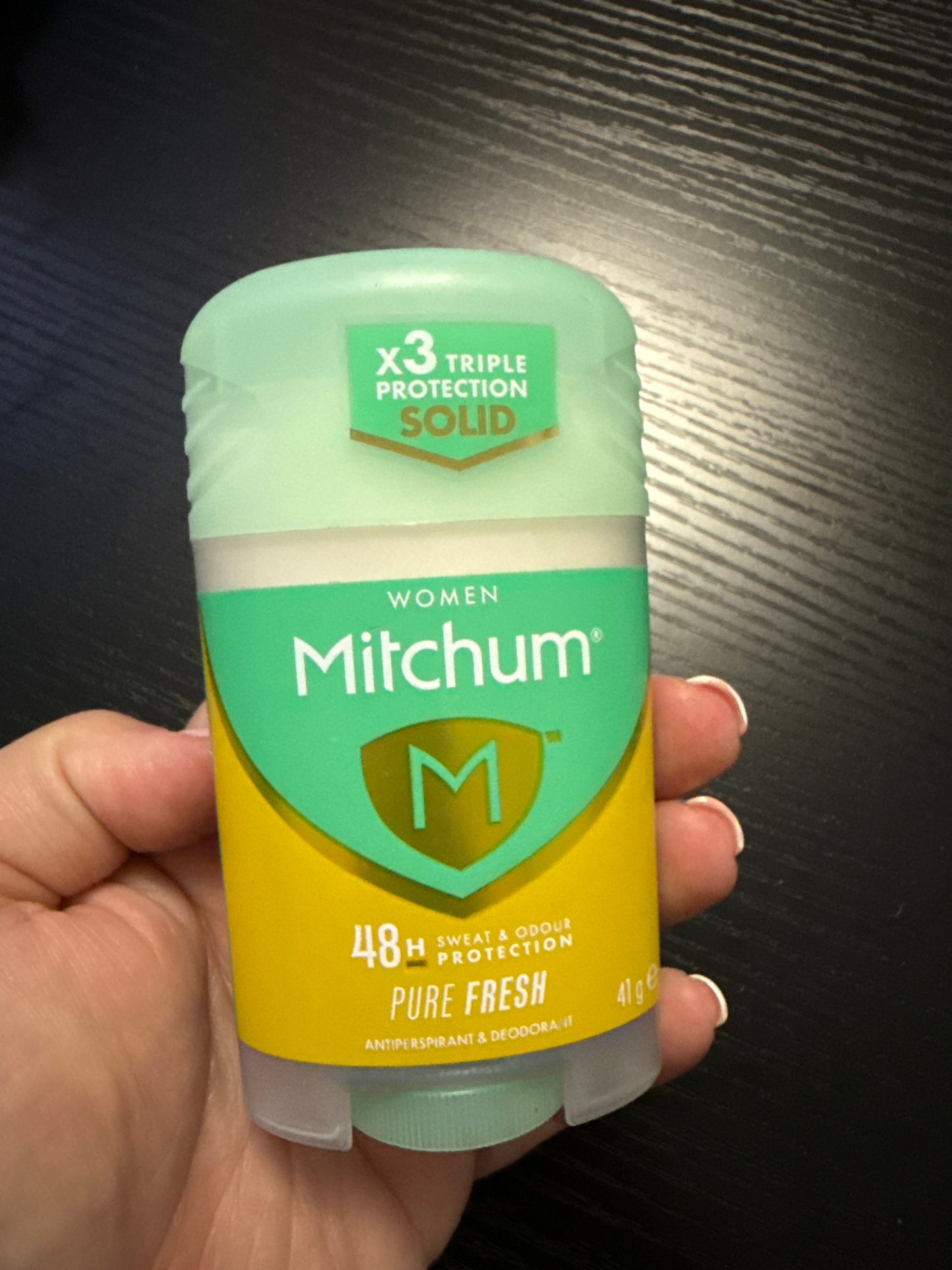 Revlon Mitchum Women Triple Odor Defense 48HR Protection Deodorant Stick and Antiperspirant Pure Fresh, Dermatologist Tested, 41 g