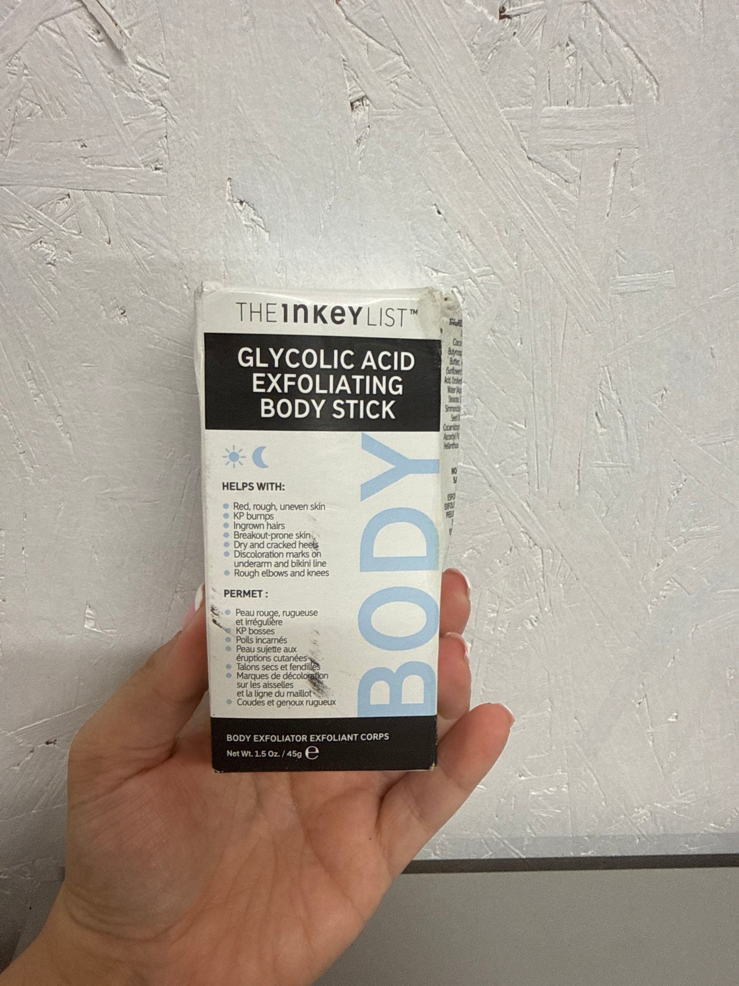 The Inkey List Glycolic Acid Exfoliating Body Stick 45g