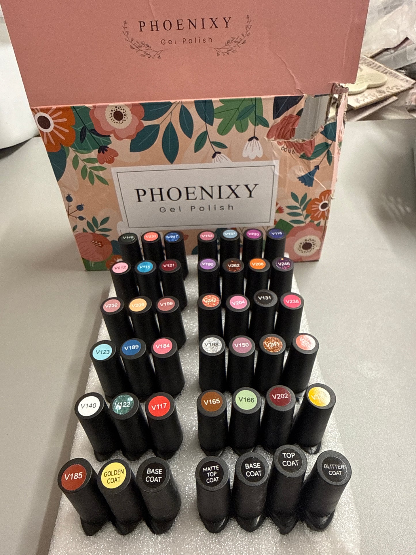 Phoenixy - 42Pcs Gel Nail Polish Set