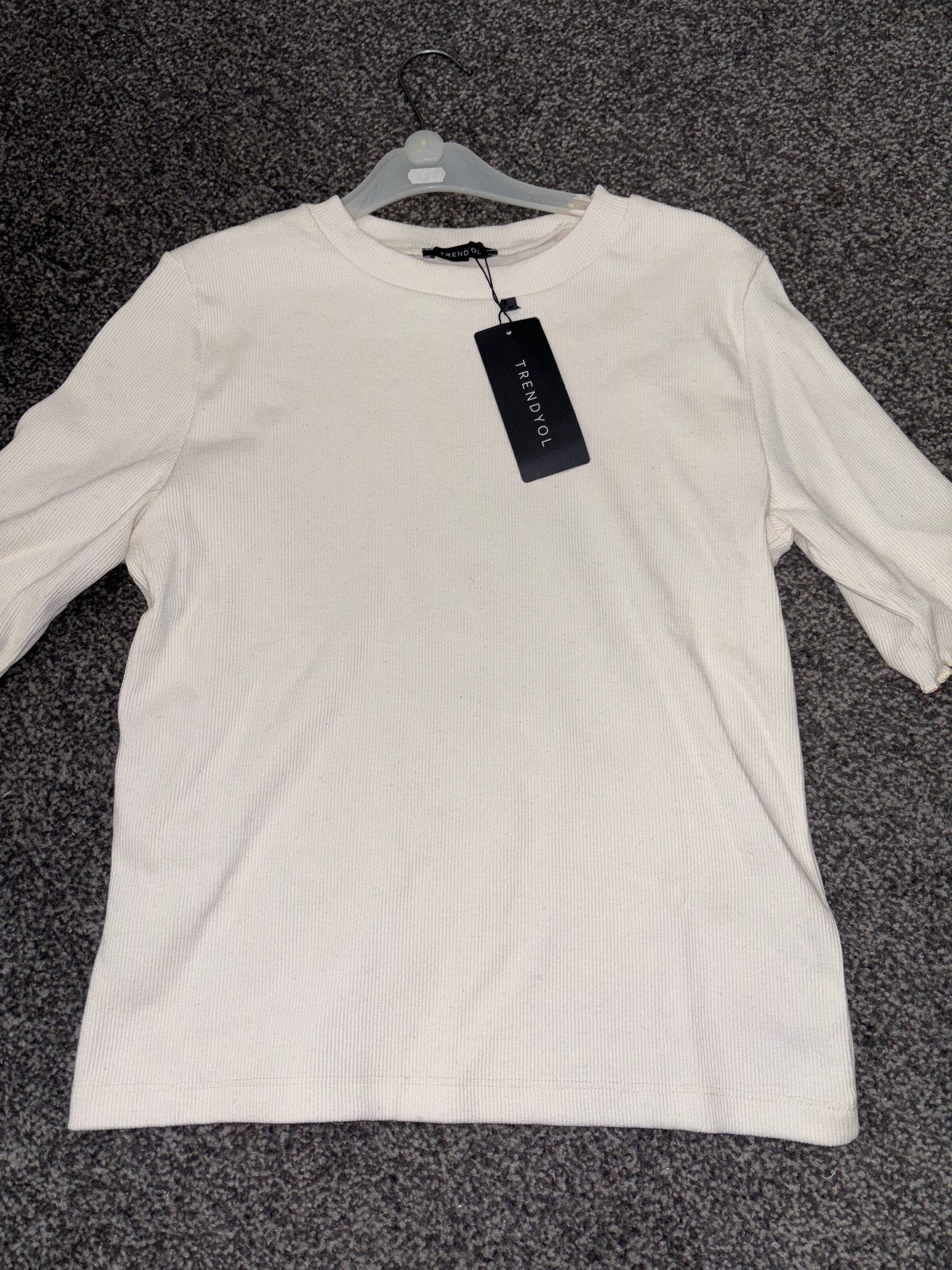 Trendyol Ribbed Sweatshirt - XL