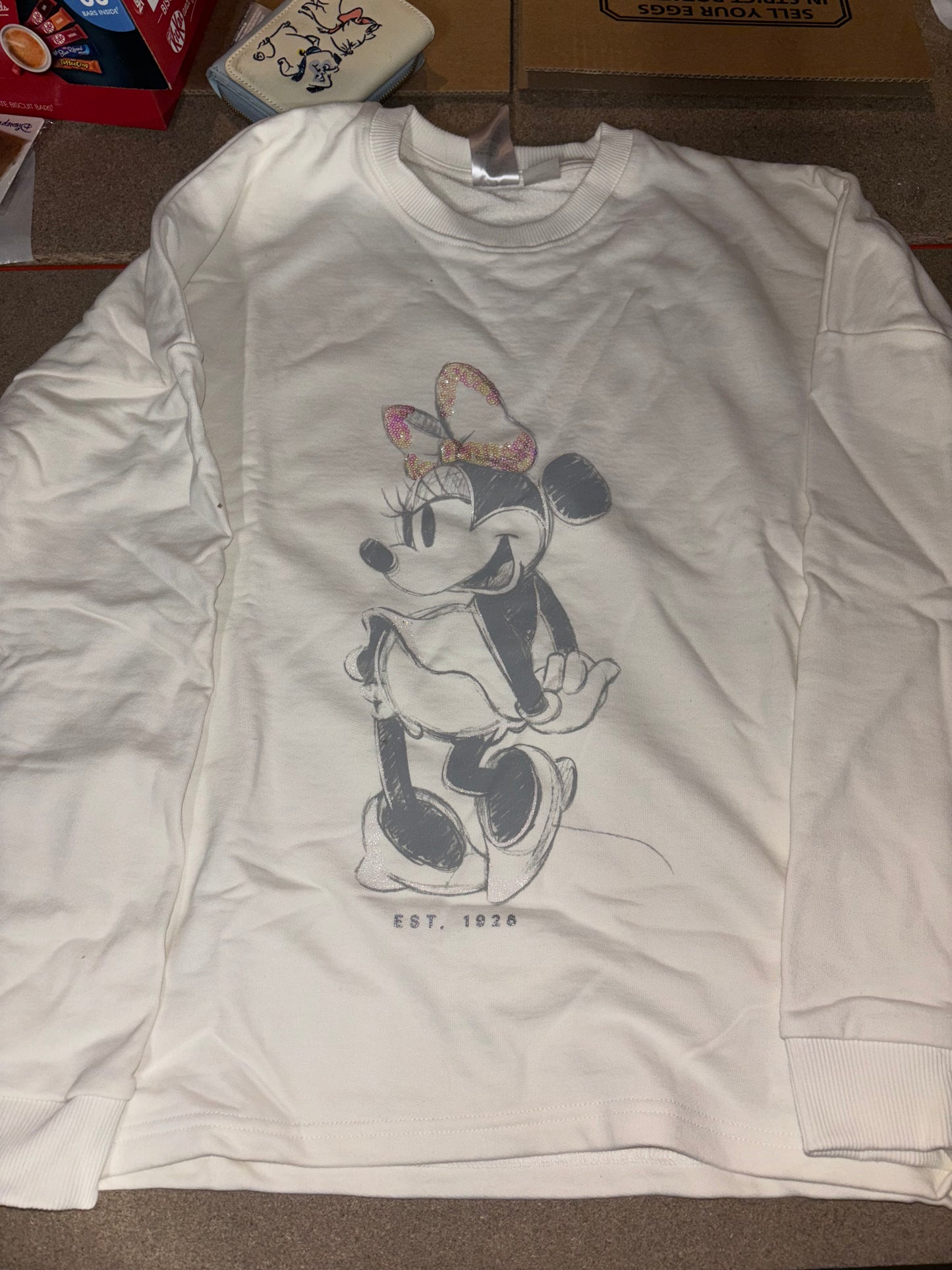 Disney Minnie Mouse Jumper Top Long Sleeve Women’s Sweatshirt - Size XS