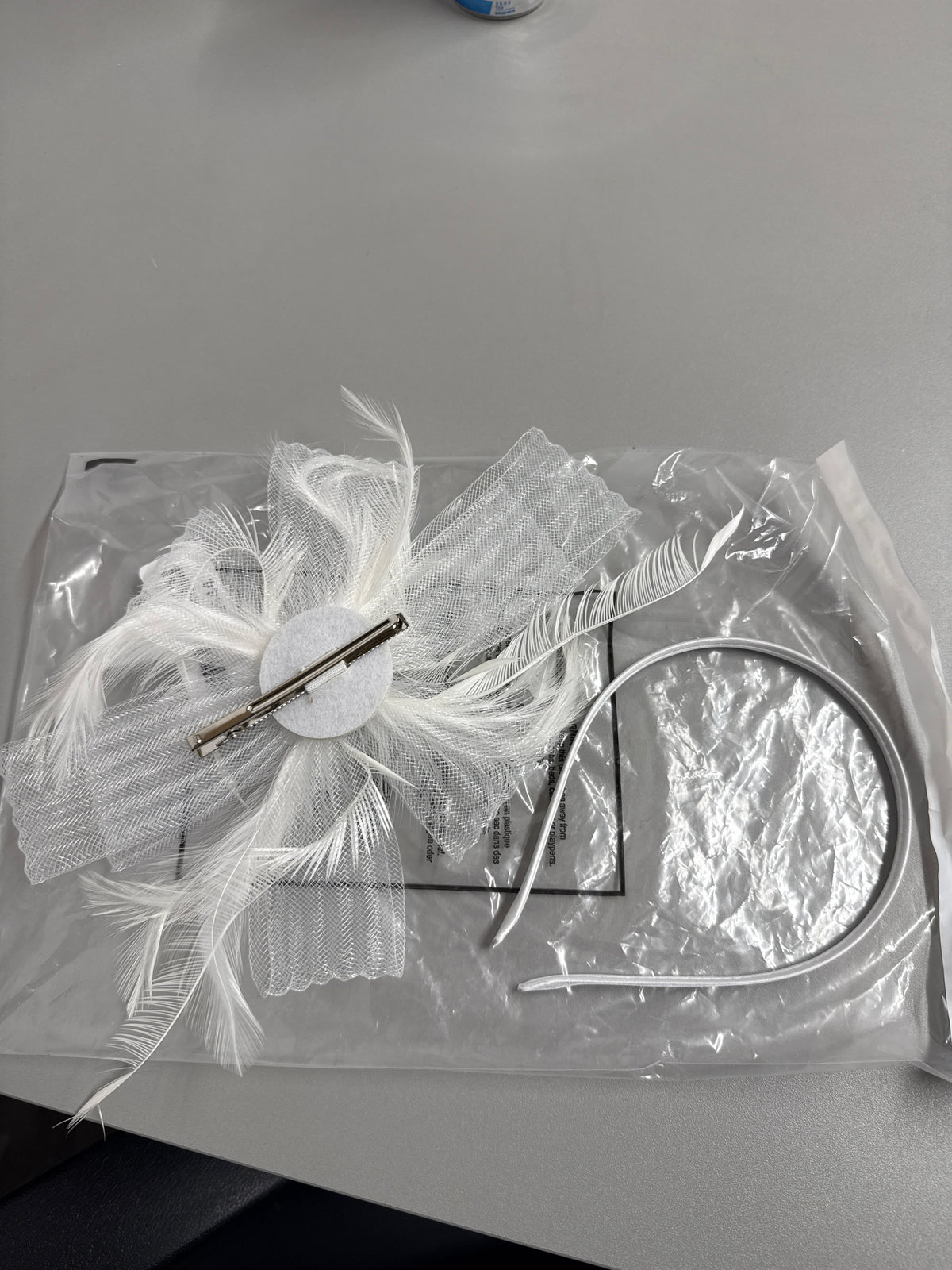 Headband With Clip Over Fascinator Piece