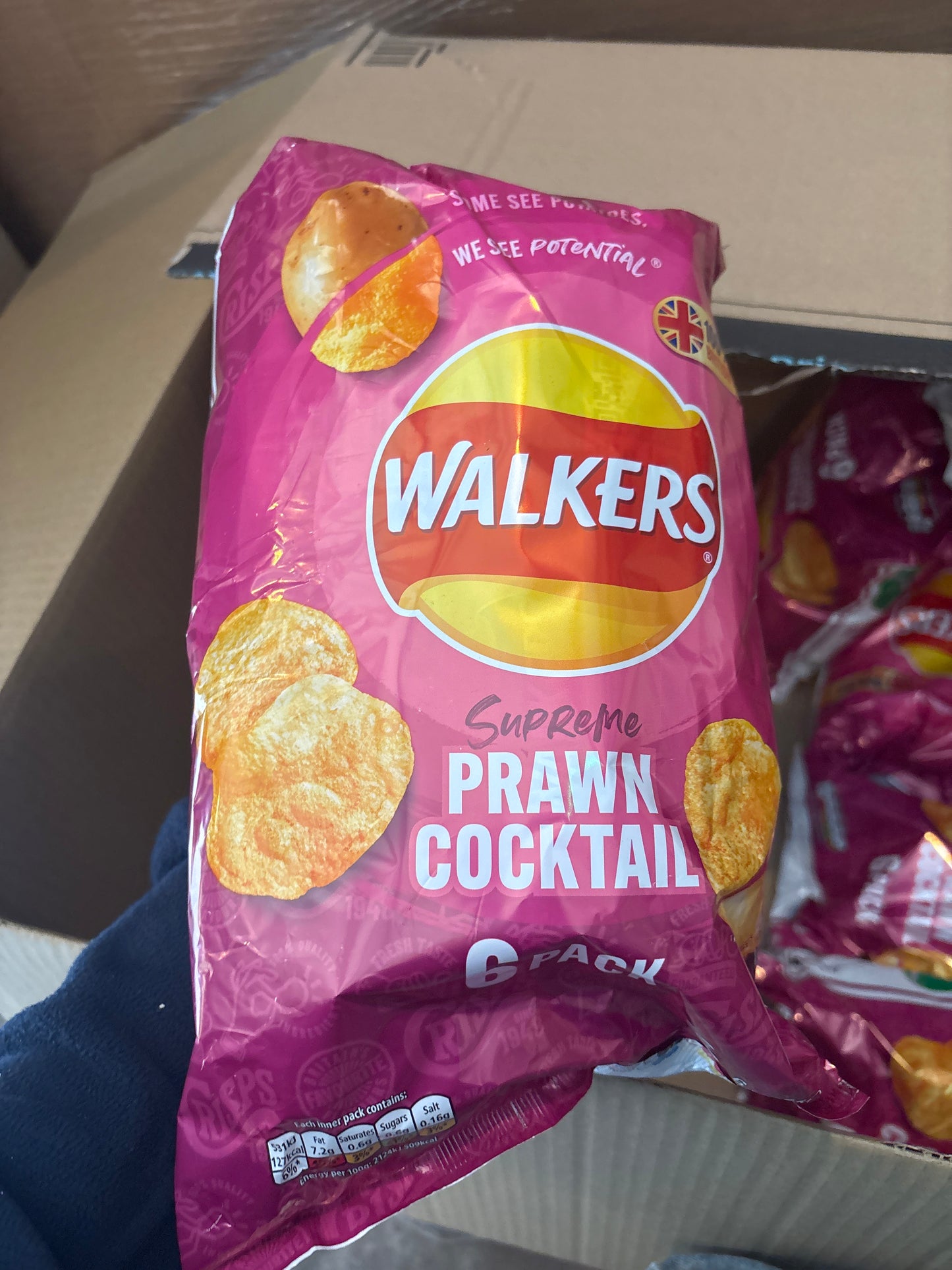 Prawn Cocktail 6pk walkers