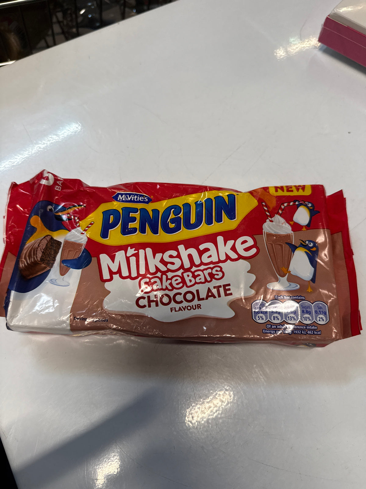 Penguin Milkshake Cake Bars Chocolate