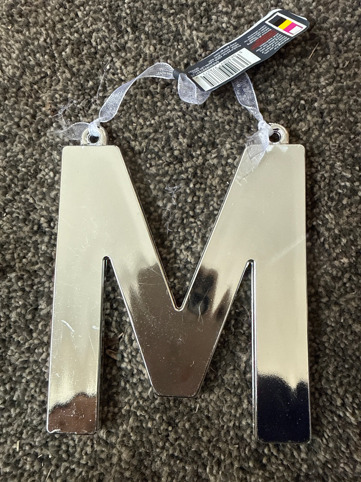 George Home Letter ‘M’ Hanging Bauble *Product does have imperfections*