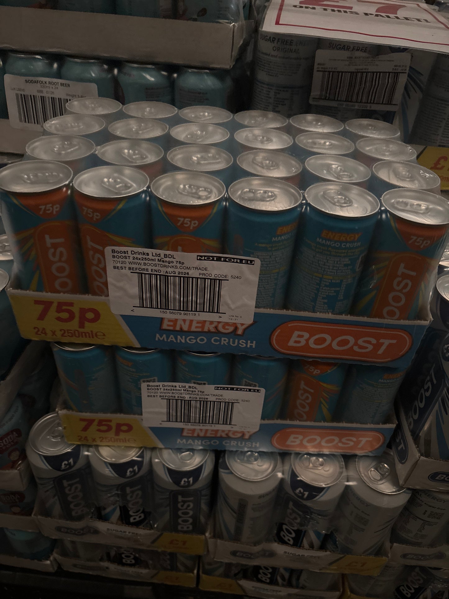 Boost energy mango 24pk x 250ml