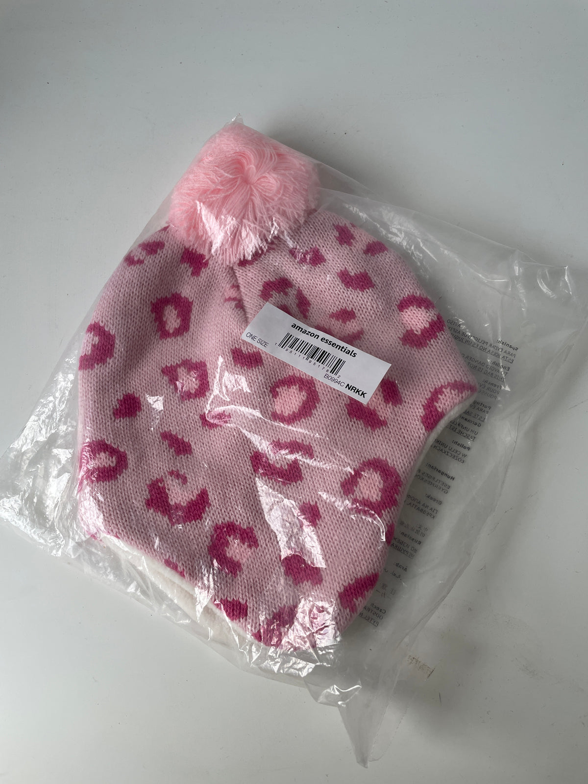 Amazon Essentials - Pink Leopard Hat (One Size)