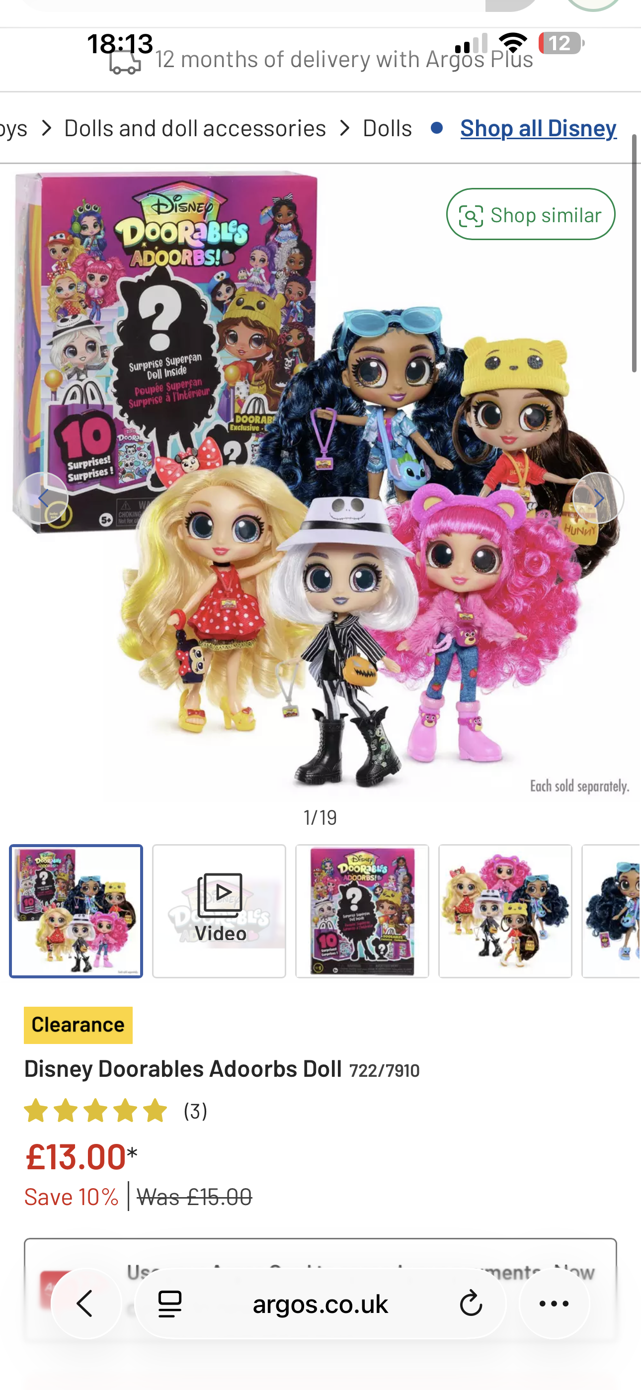 6 x Disney Adoorable Doorables