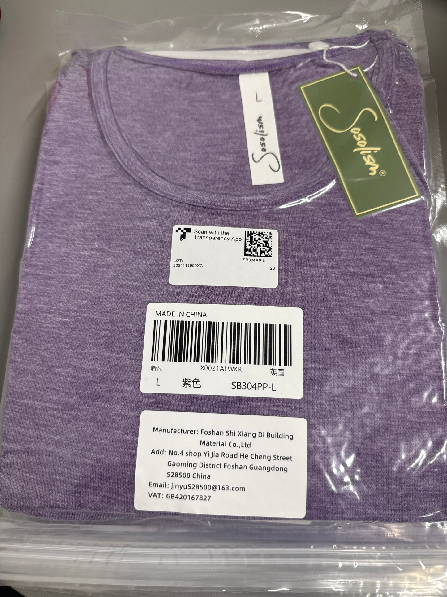 Purple Sosolism Top - Size L
