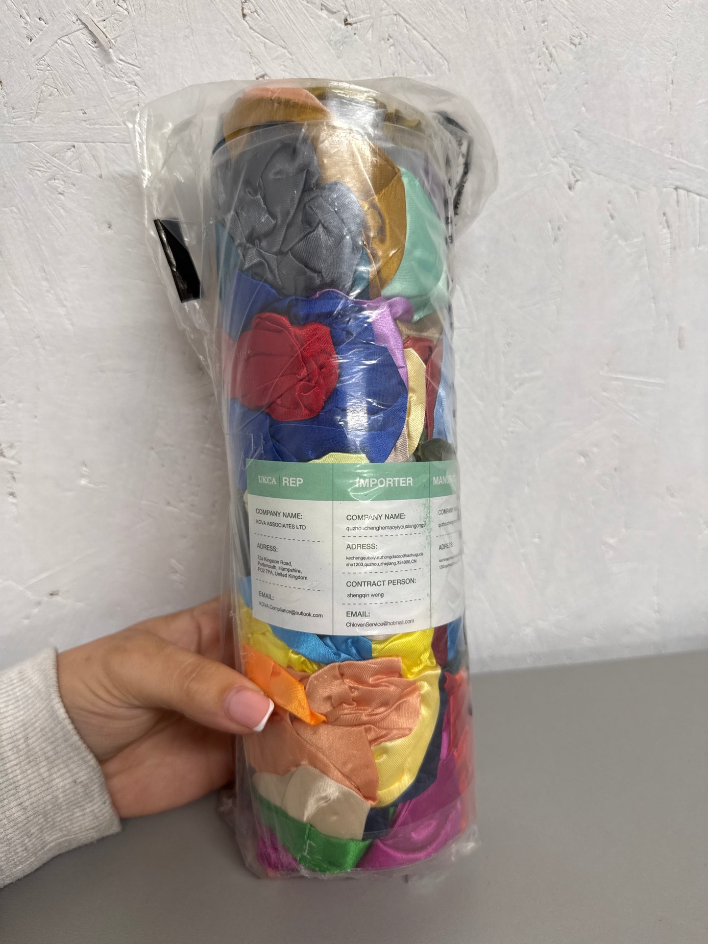 Mixed pack of 60 silk scrunchies