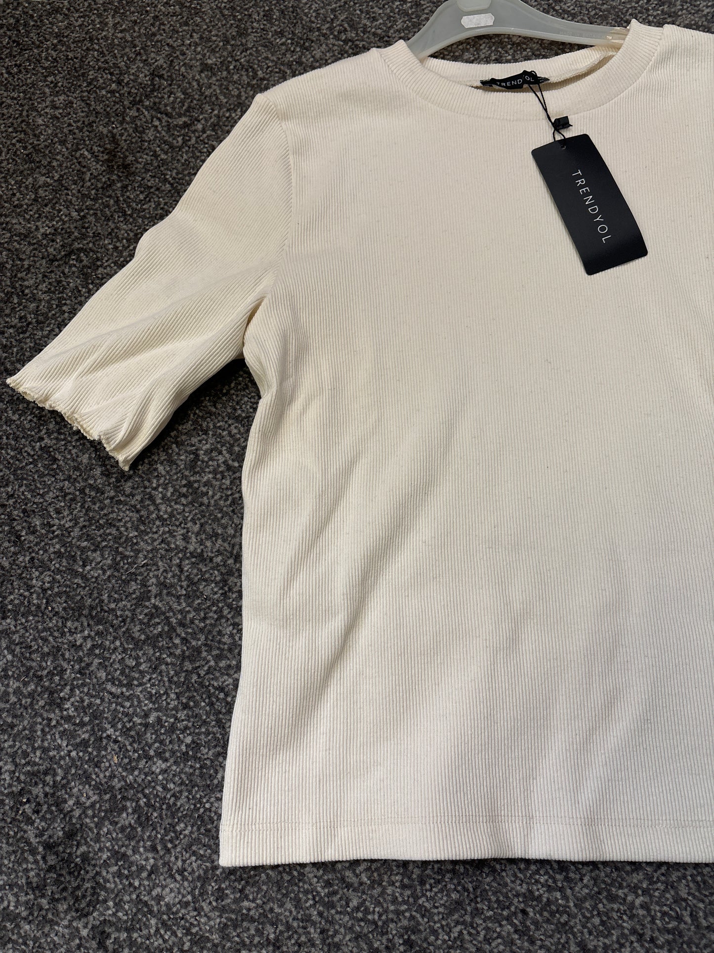 Trendyol Ribbed Sweatshirt - XL