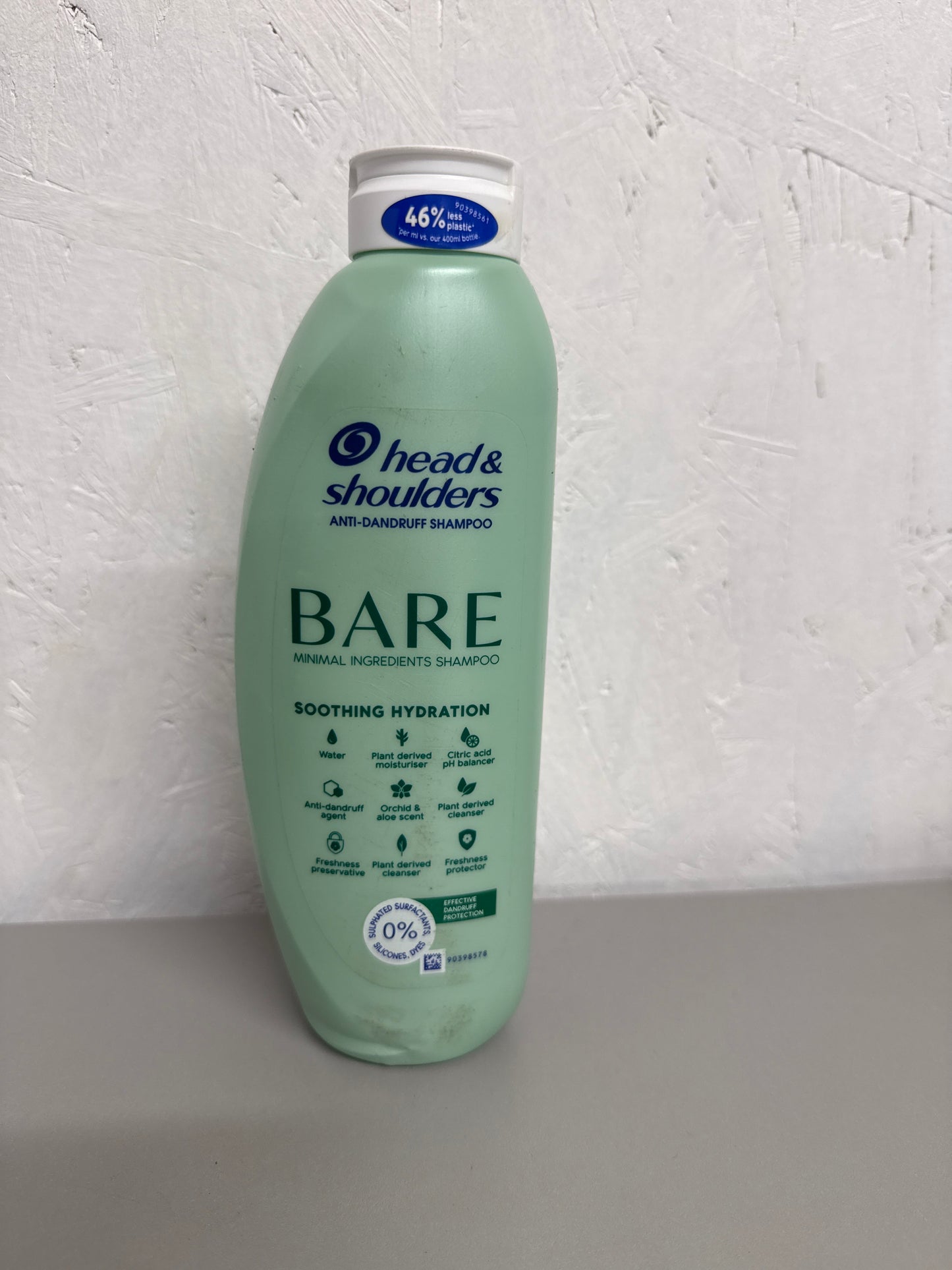 Head & Shoulders Bare Soothing Hydration Anti-Dandruff Shampoo. Minimal Ingredients. 400 ml