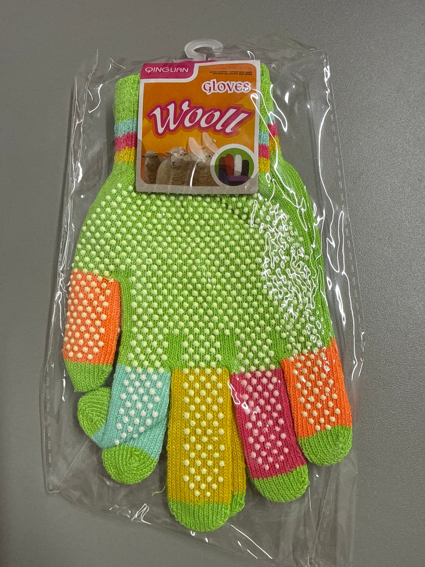 Green kids gloves