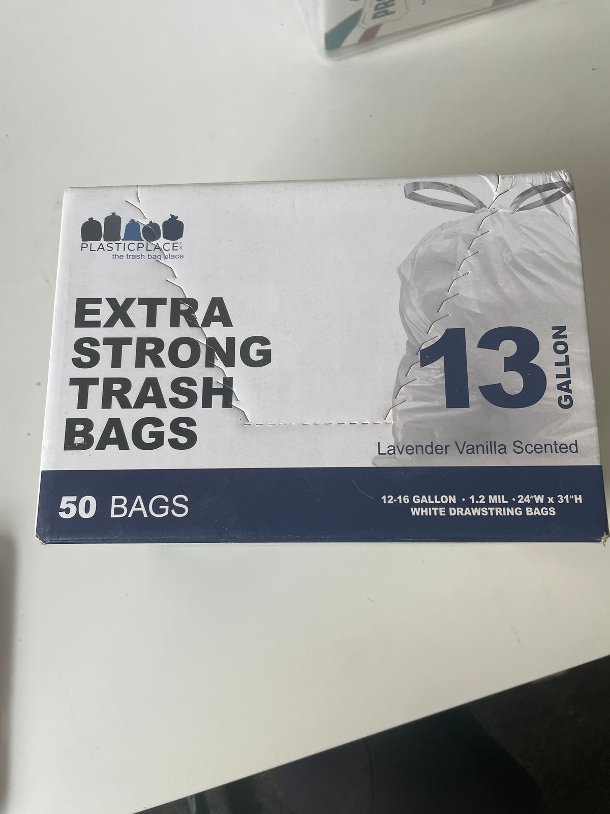 Plastic Place - Extra Strong Trash Bags 13 Gallon Lavender & Vanilla Scented