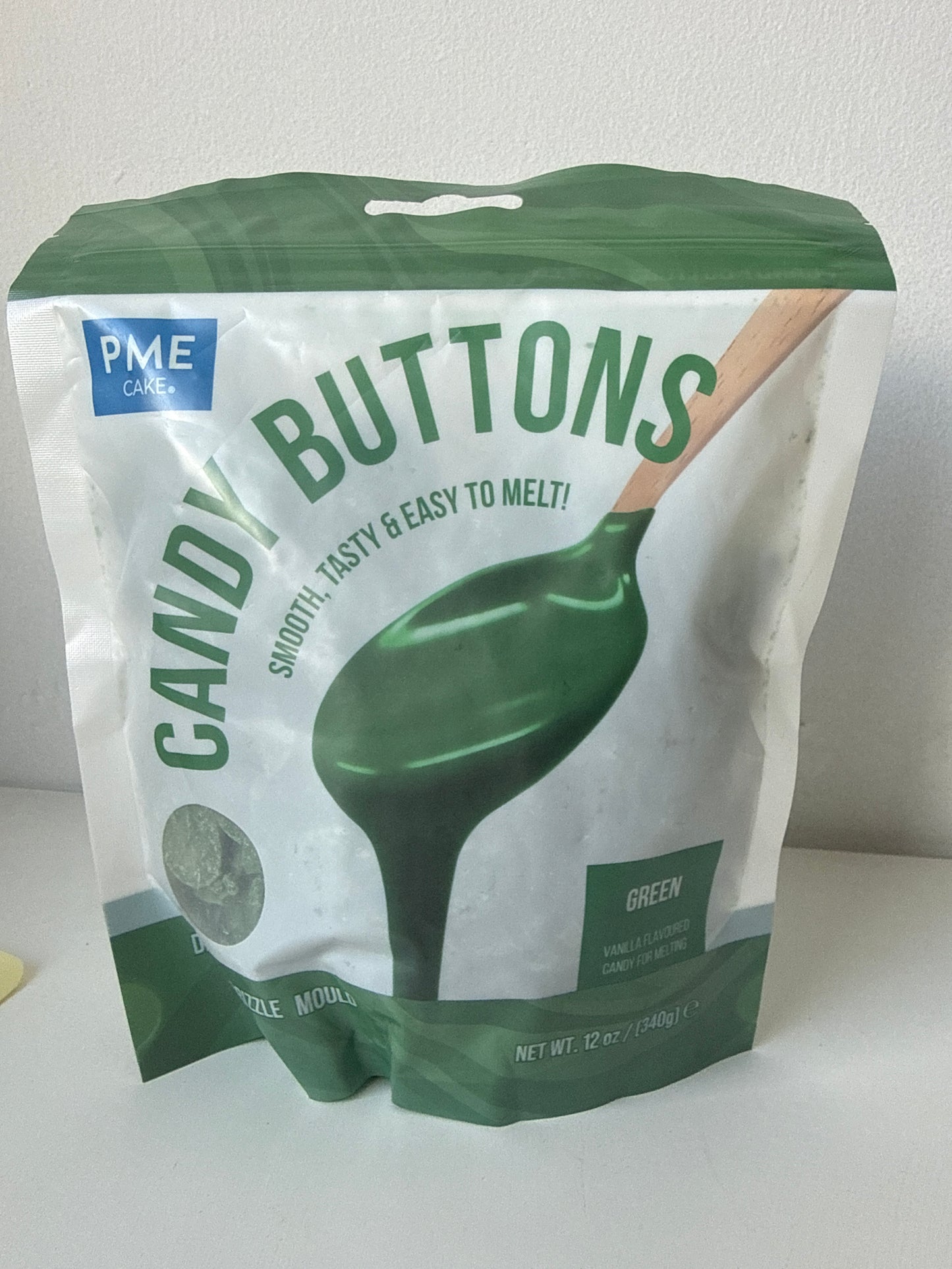 PME cake candy buttons green