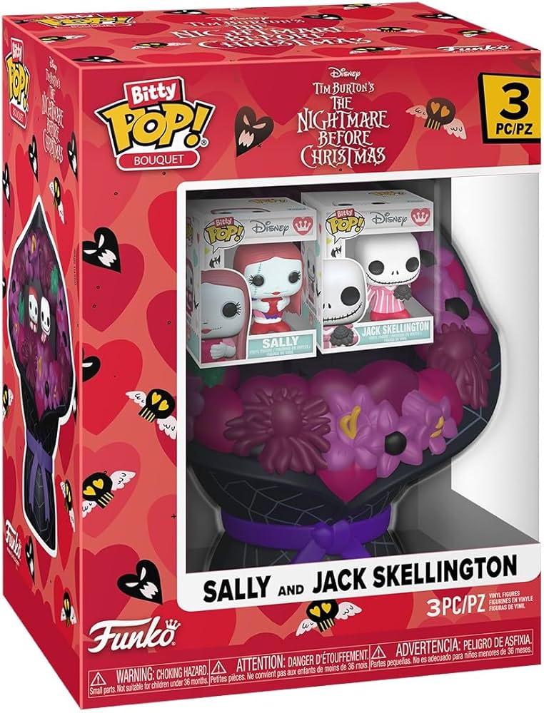 Funko Bitty POP! Bouquet: The Nightmare Before Christmas - Valentines- Jack & Sally - Collectable Vinyl Figure
