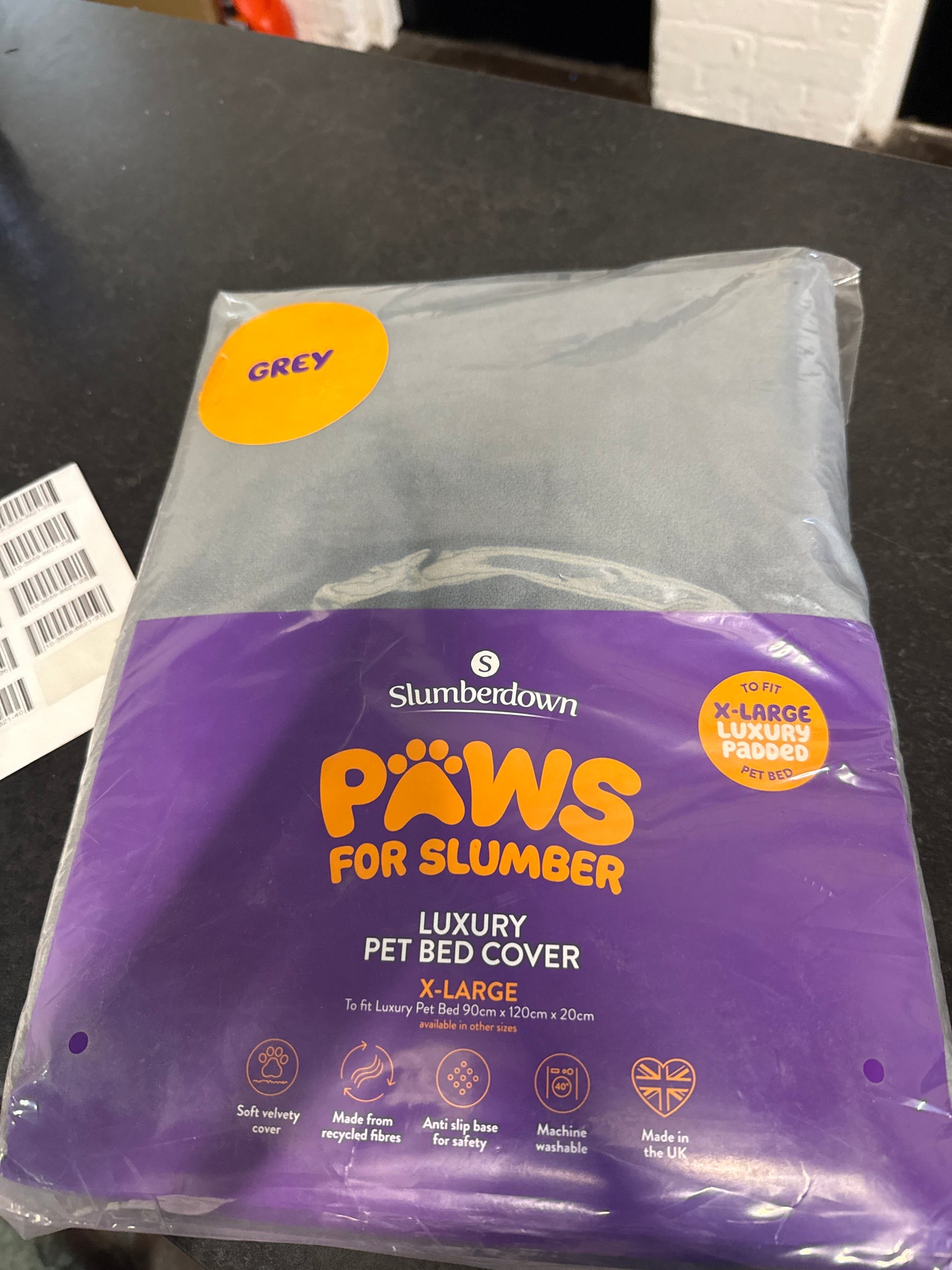 Slumberdown - Paws For Slumber Luxury Pet Bed Cover - X-Large 90x120x20cm