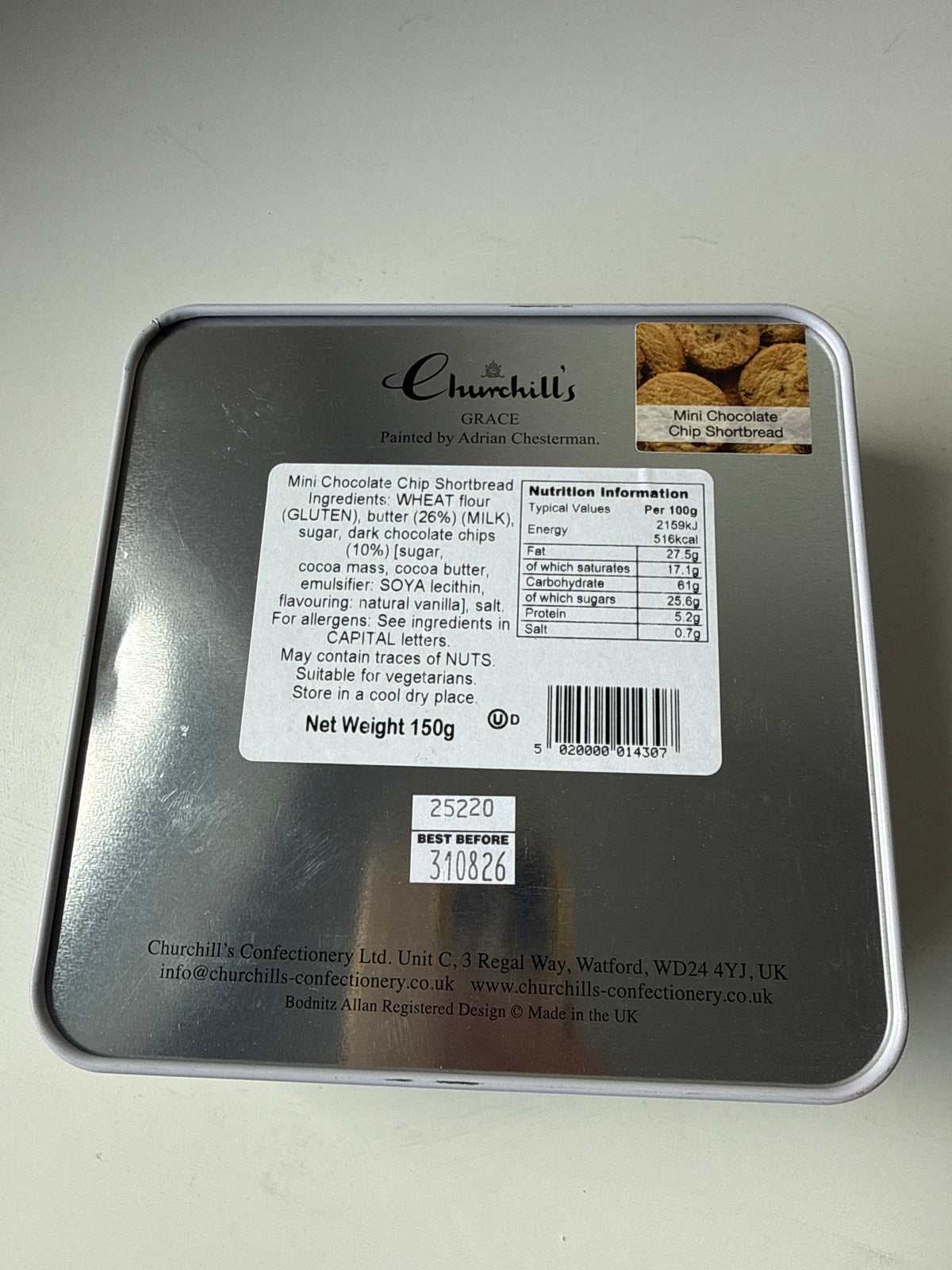 Churchill’s Mini Chocolate Chip Shortbread Tin