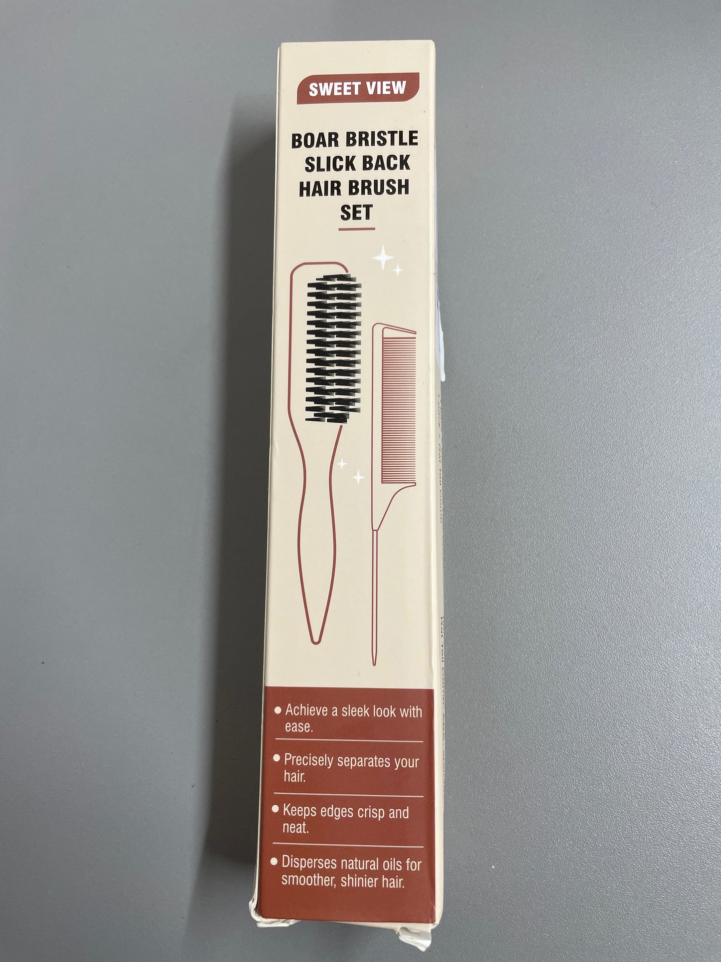 Sweet View - Boar bristle slick back brush hair set