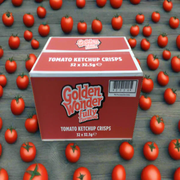 32 x Golden Wonder Tomato Ketchup Crisp