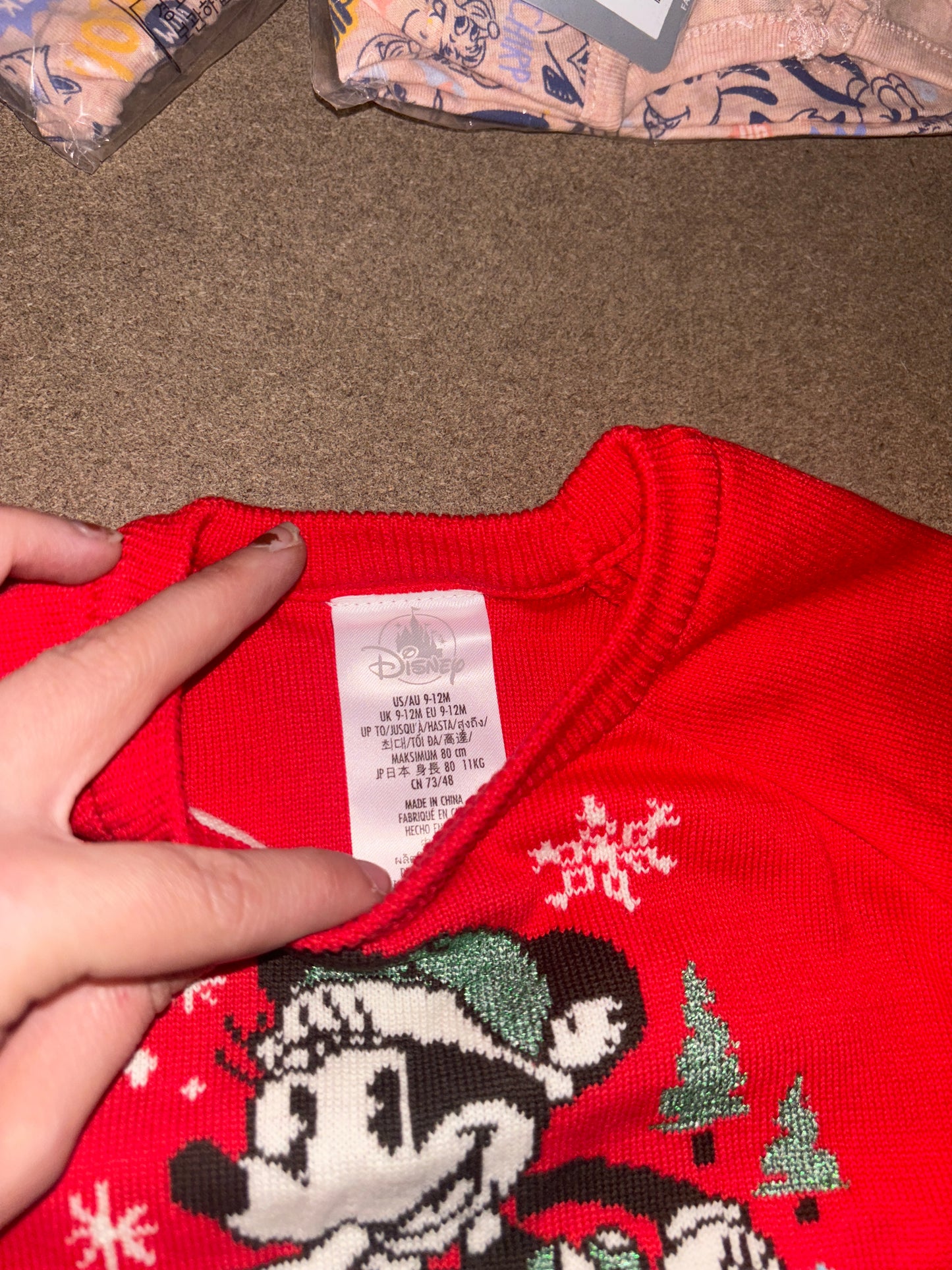Disney Store Baby Christmas Jumper