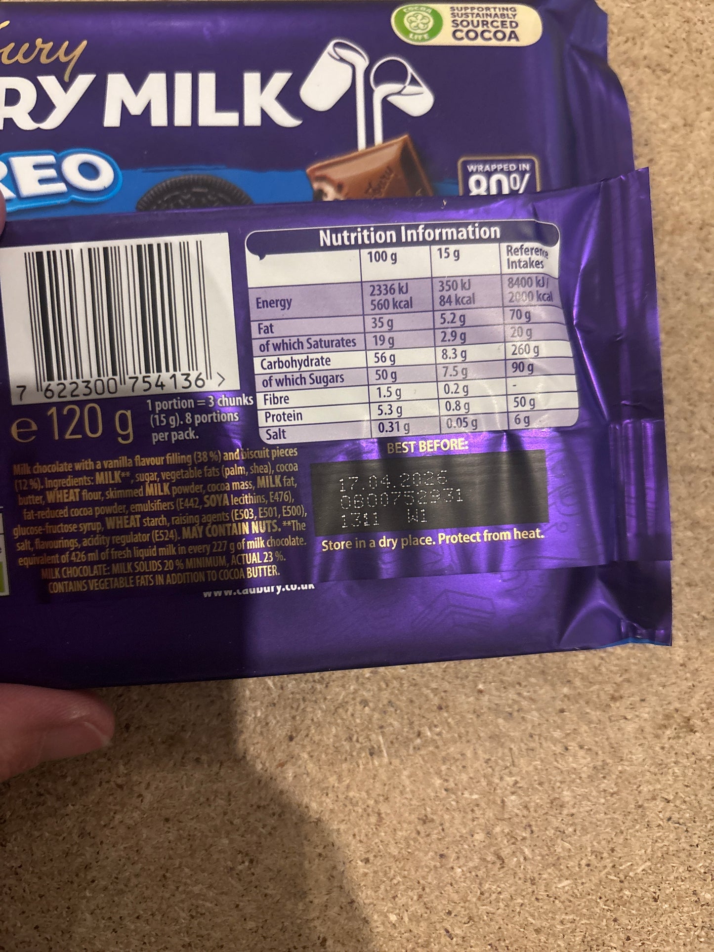 2 x Dairy Milk Oreo 120g