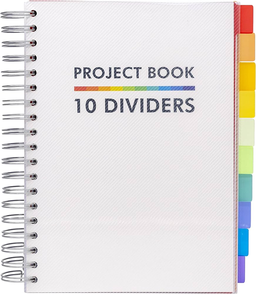 Project book with 10 dividers