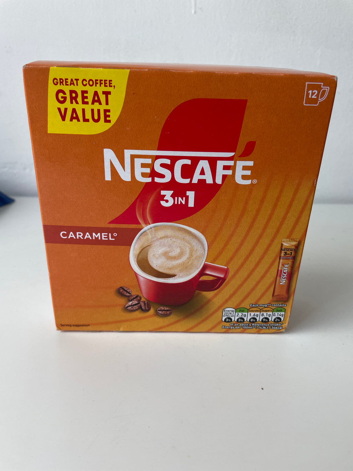 Nescafé caramel 3in1 sachets