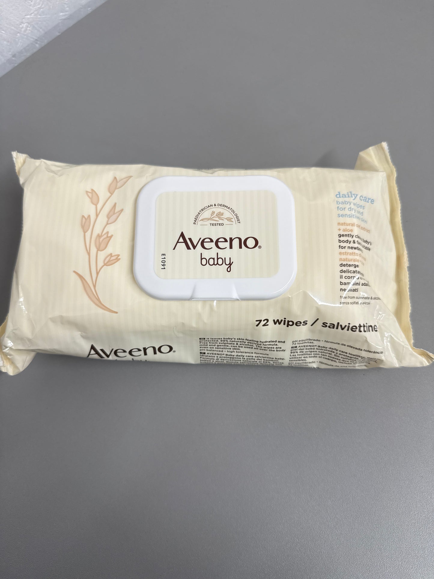 Aveeno Baby Wipes - 72 Wipes