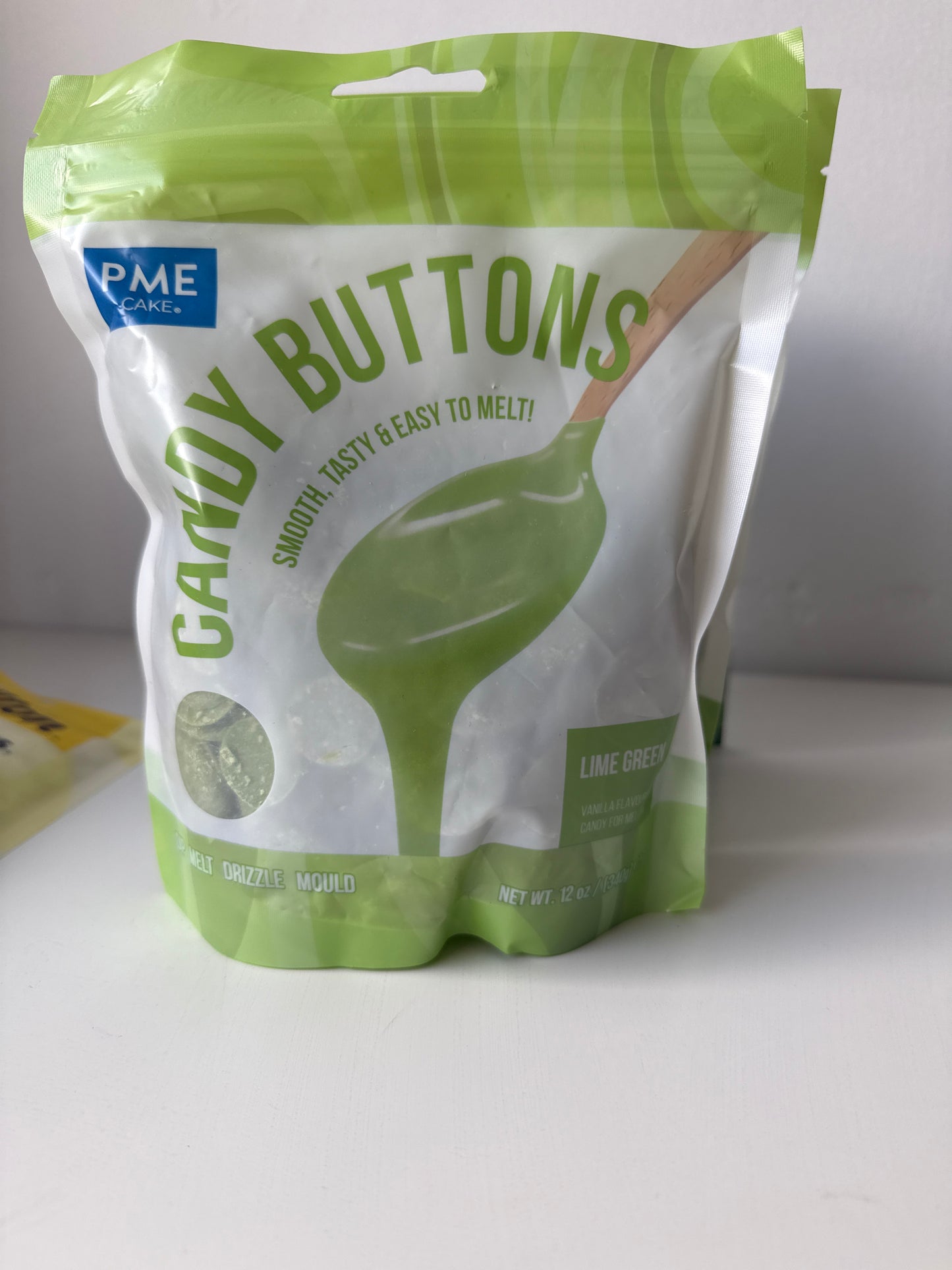 PME cake candy buttons lime green
