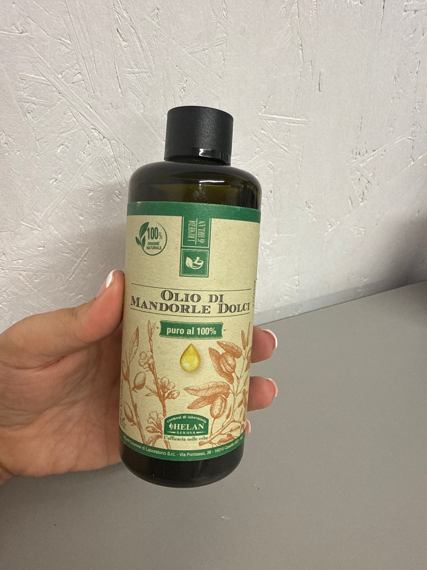 Helan, Pure Almond Oil, Sweet Almond Oil, Moisturizing, Nourishing, Elasticizing, Helps Prevent Stretch Marks, 200ml