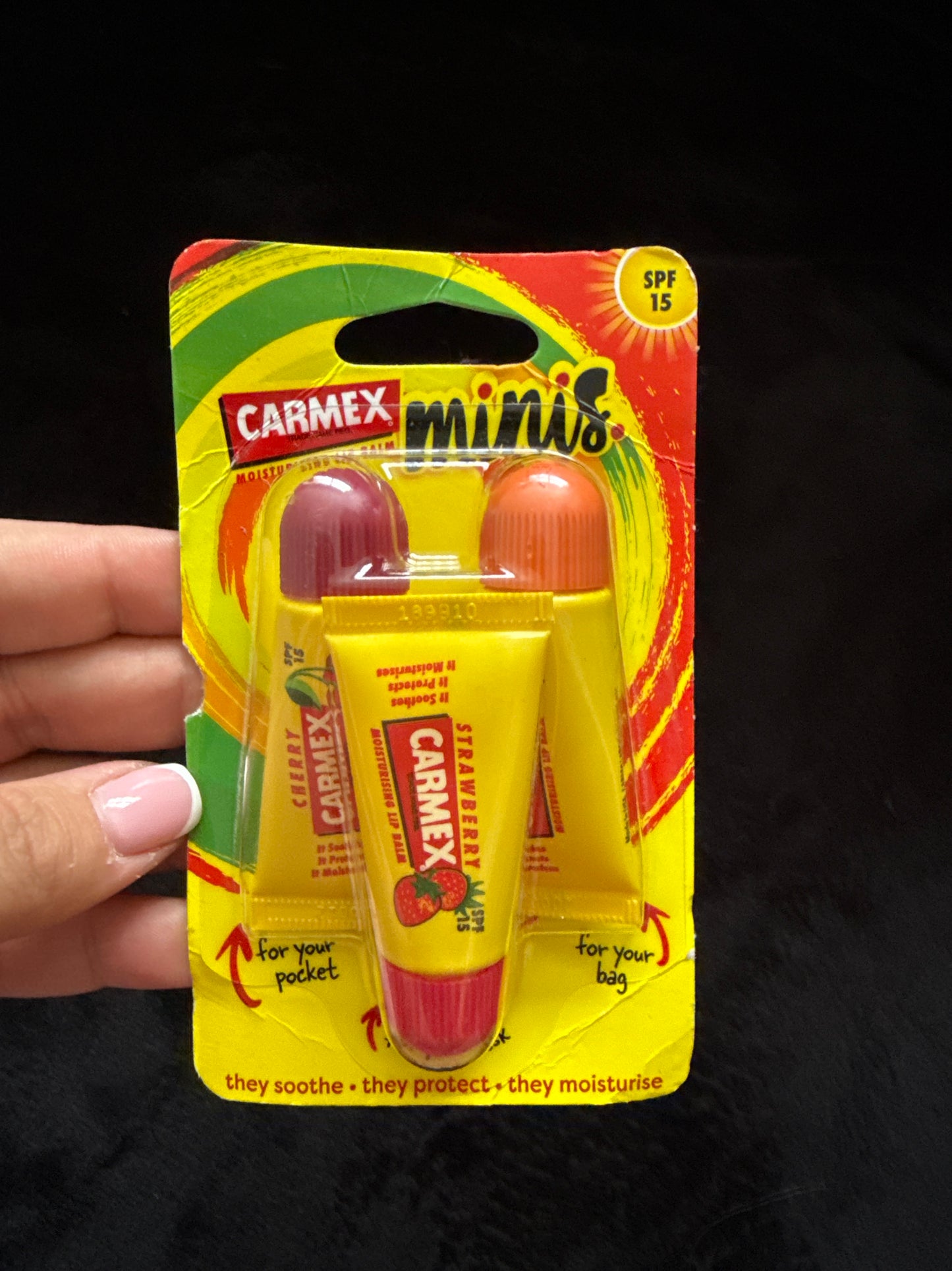 Carmex Minis Lip Balm Tube Set - Flavours: Cherry, Strawberry & Pineapple Mint