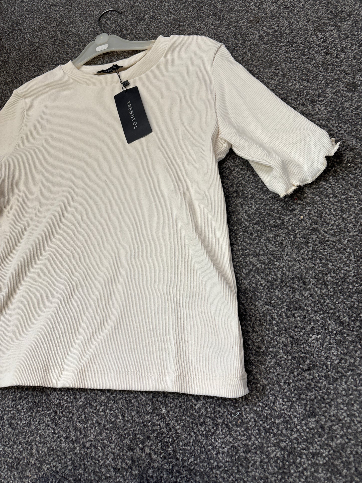 Trendyol Ribbed Sweatshirt - XL