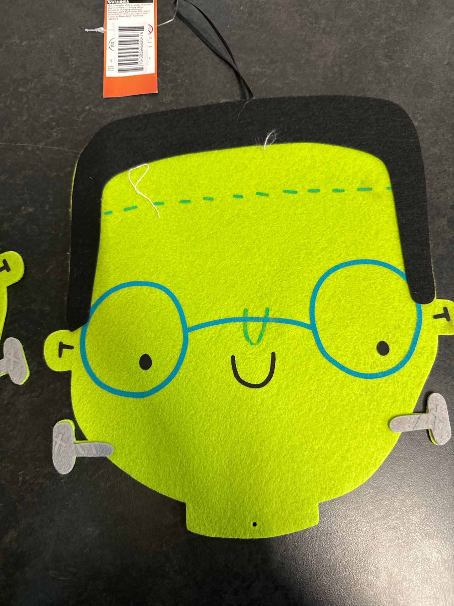 Felt creepy cat (head only)