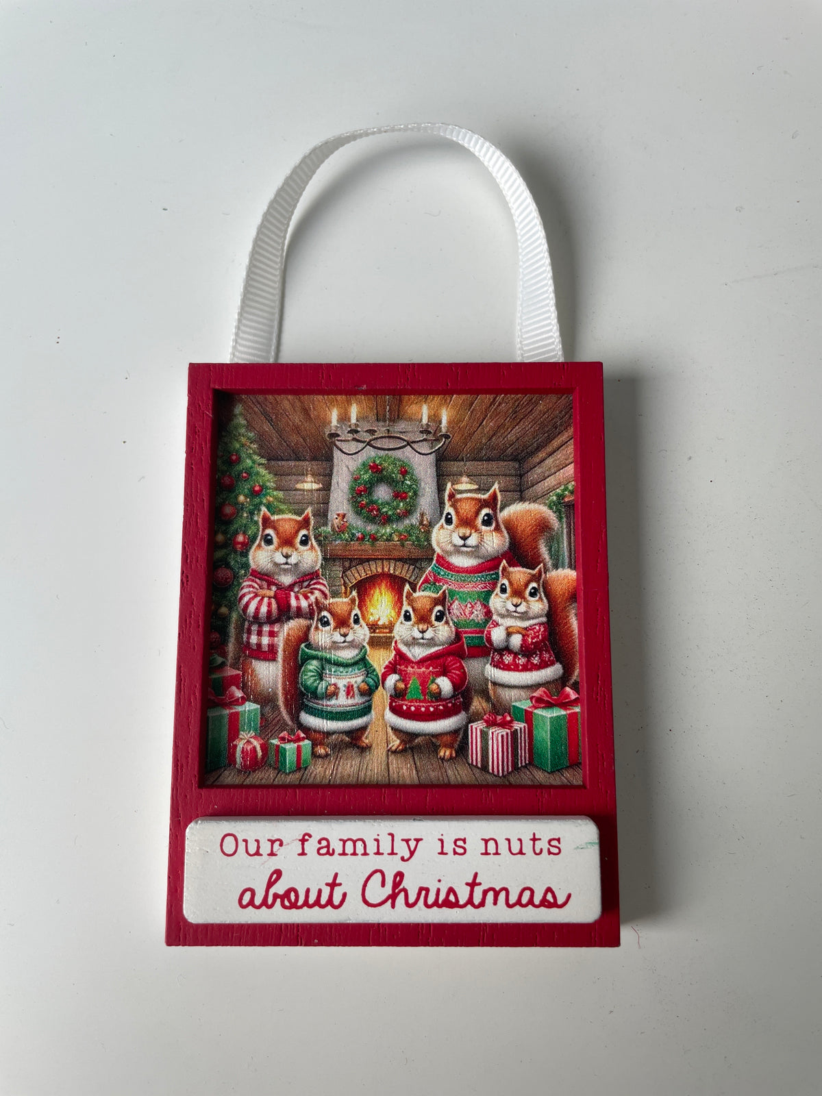 John Lewis Christmas our family is nuts hanging bauble