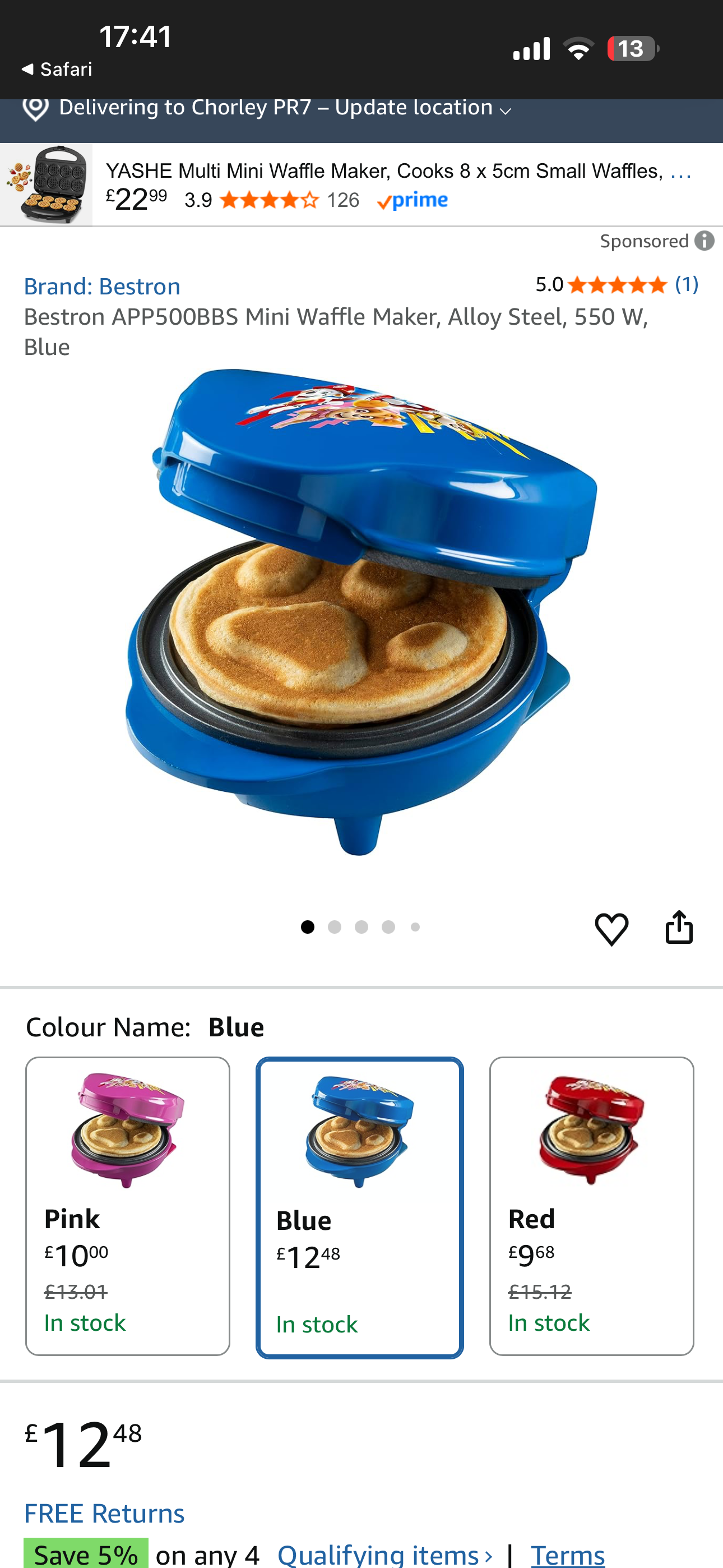 10 x Paw Patrol Waffle Makers