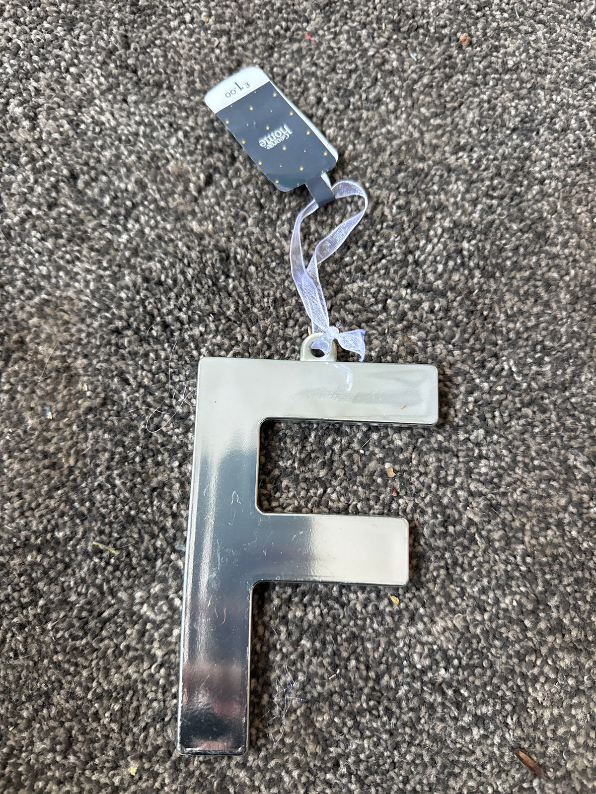George Home Letter ‘F’ Hanging Bauble *Product does have imperfections*