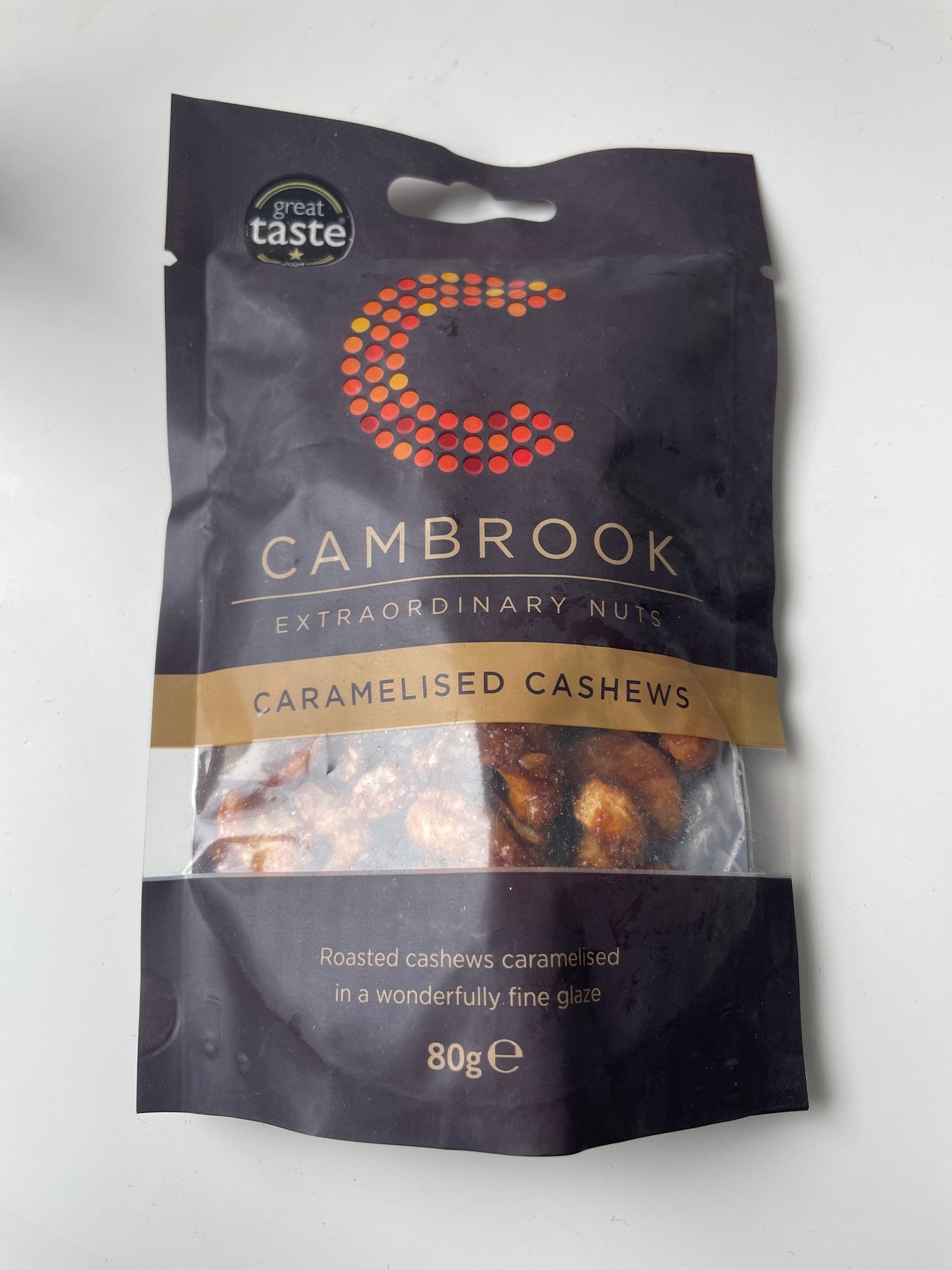 Cambrook caramelised cashews 80g