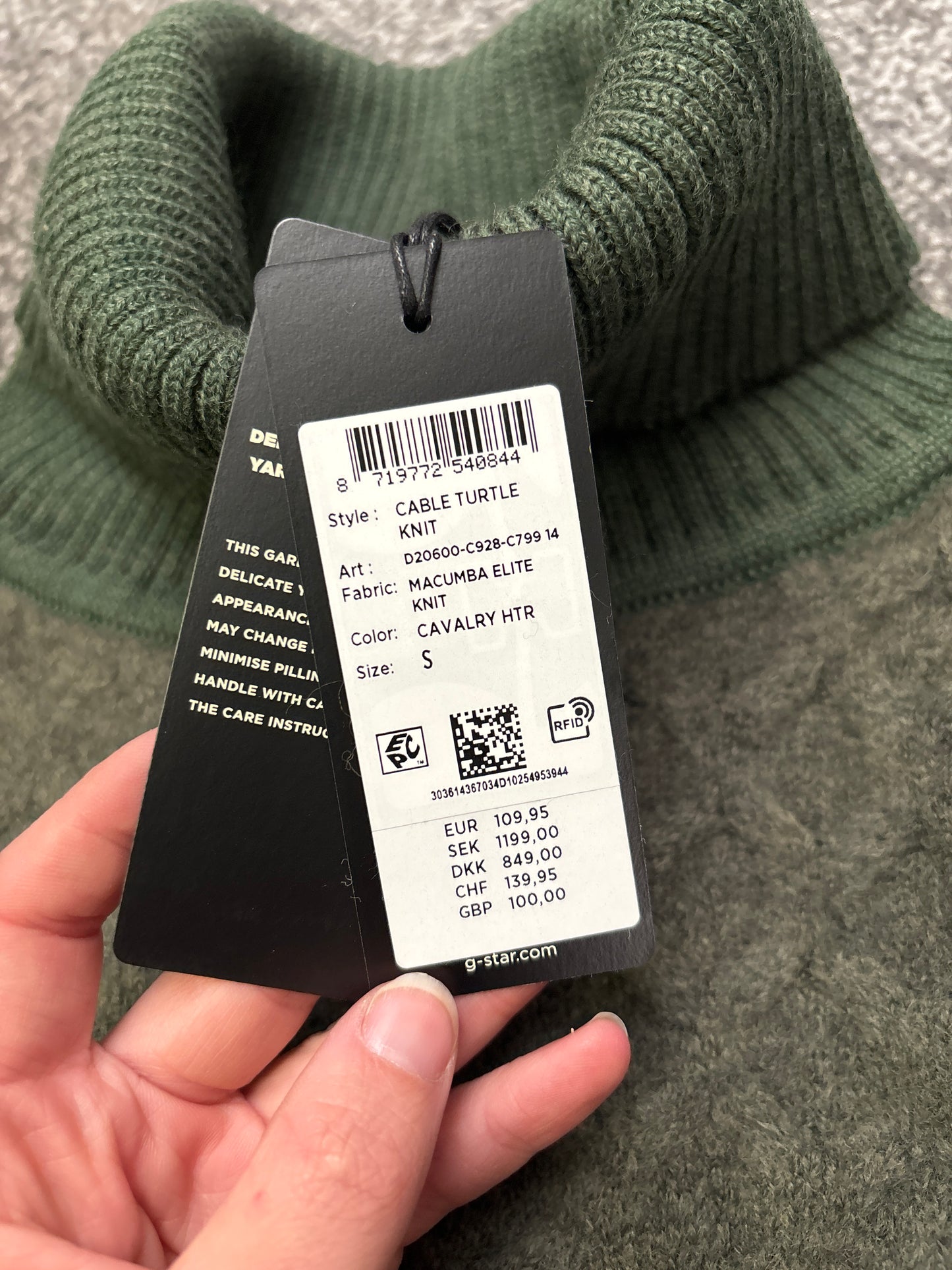 G-Star Cable Knit Jumper (Small)