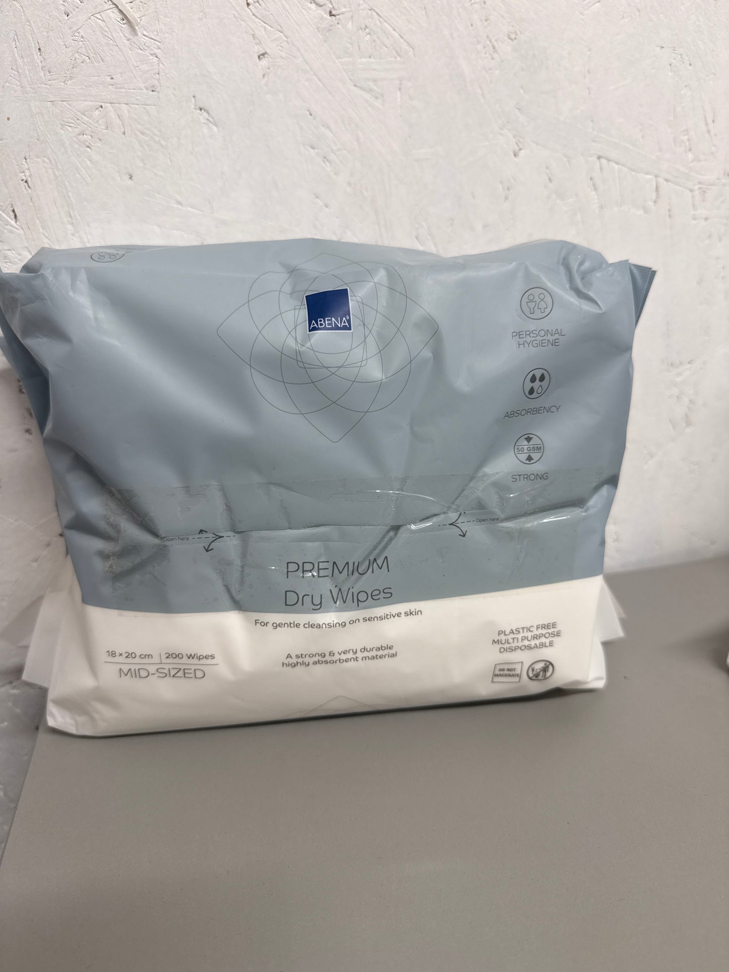 Abena Premium Dry Wipes - Mid-Sized