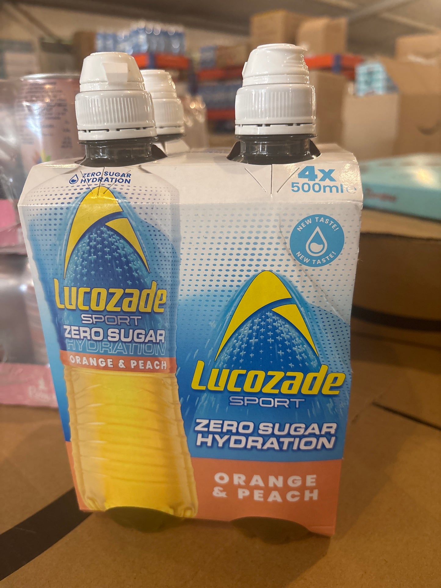 Lucozade Sport Orange and Peach Zero 4pk