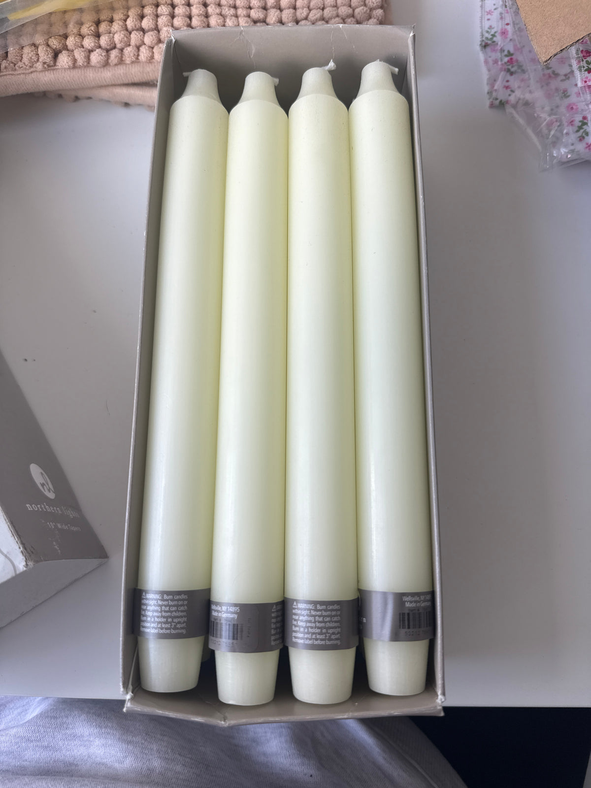 Northern lights - 10” wide tapers candles