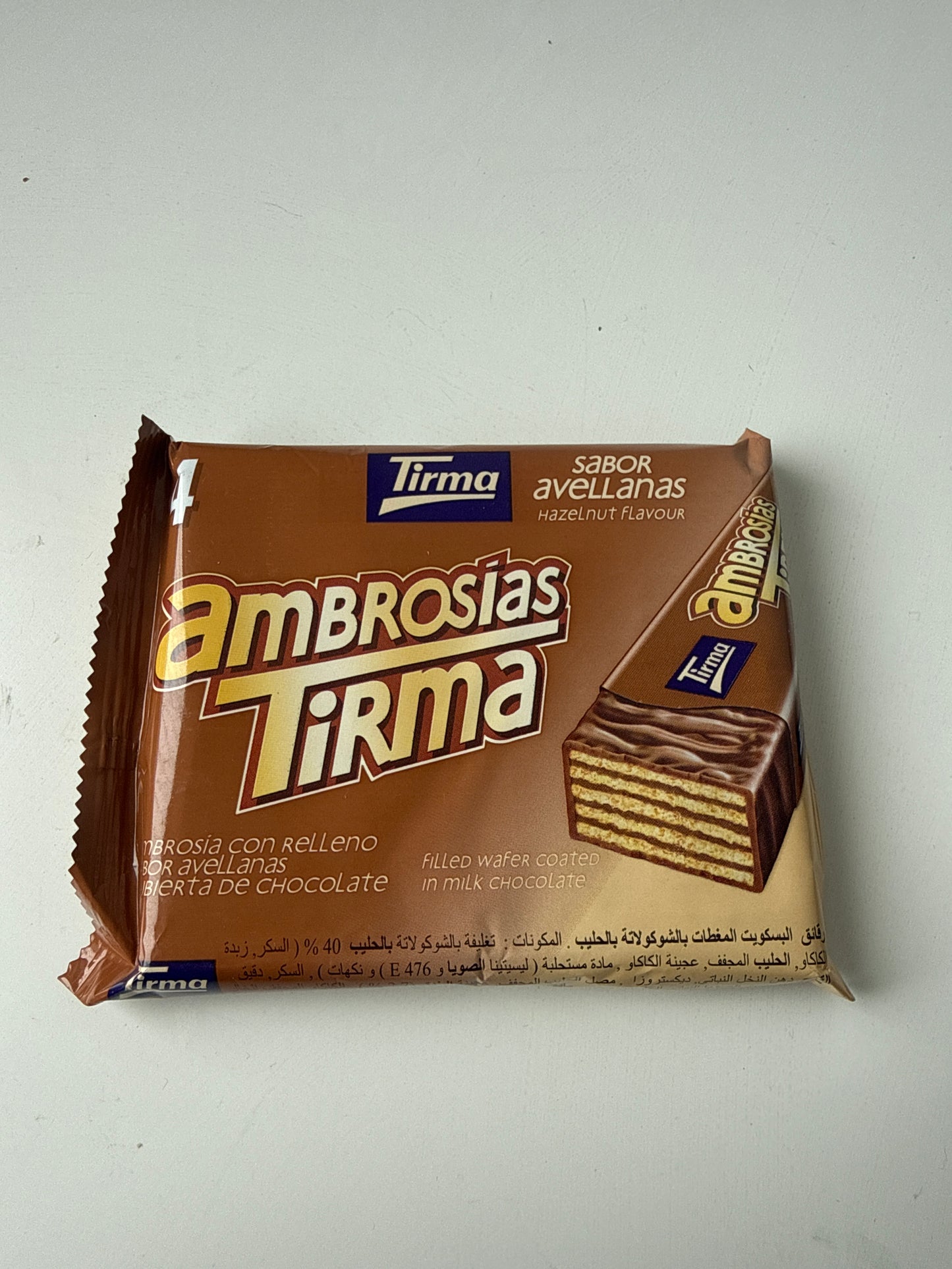 Tirma - Hazelnut flavour filled wafer coated in milk chocolate