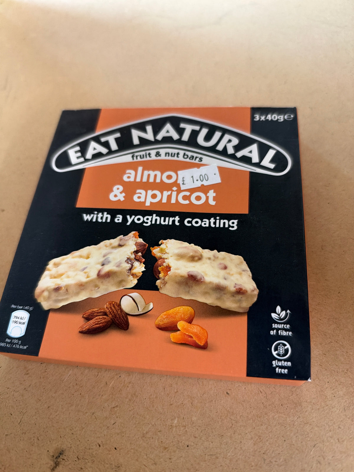 Eat Natural Almond and Apricot With a Yoghurt Coating (3 x 40g) GF