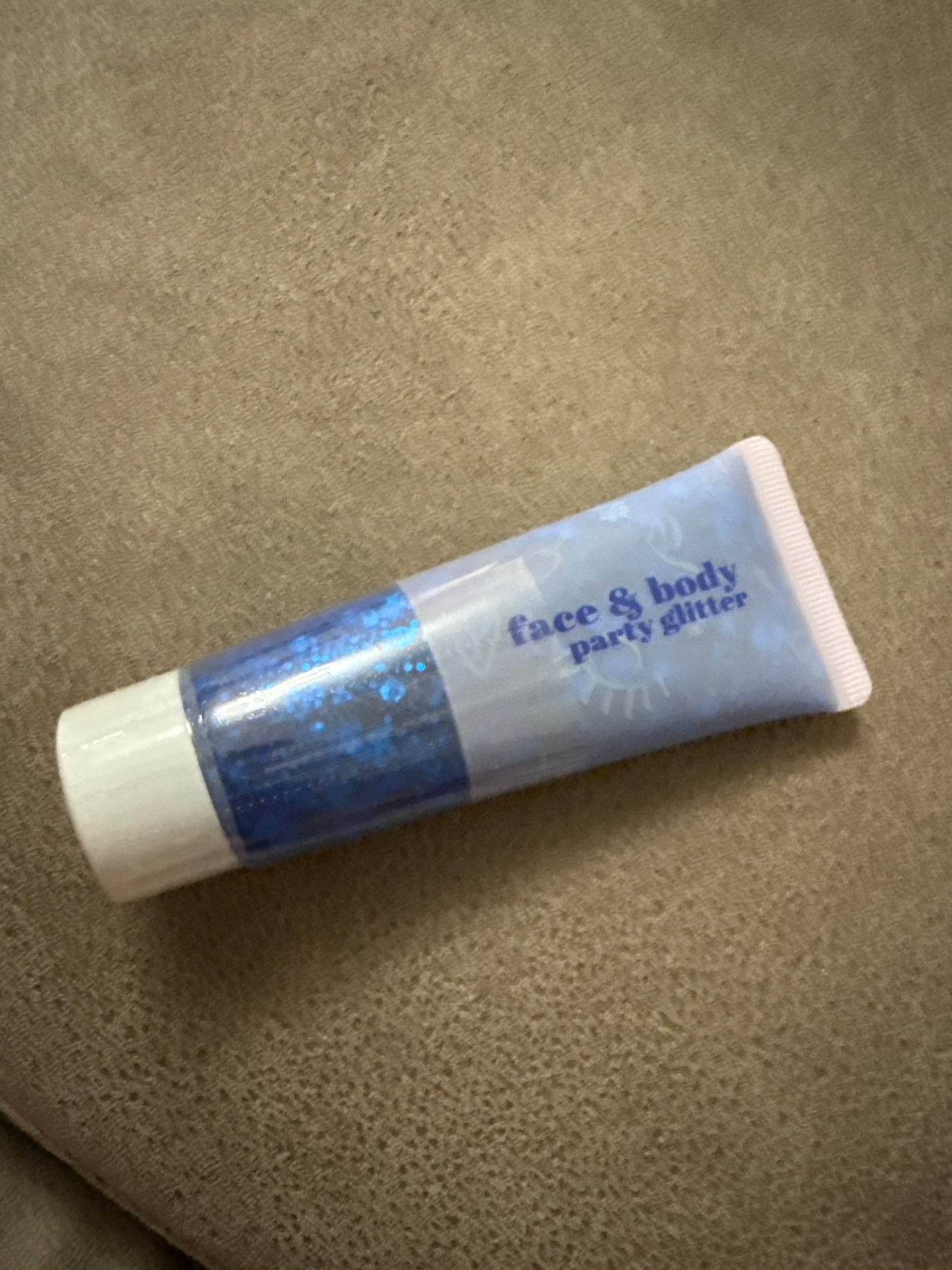 Face & body party glitter blue