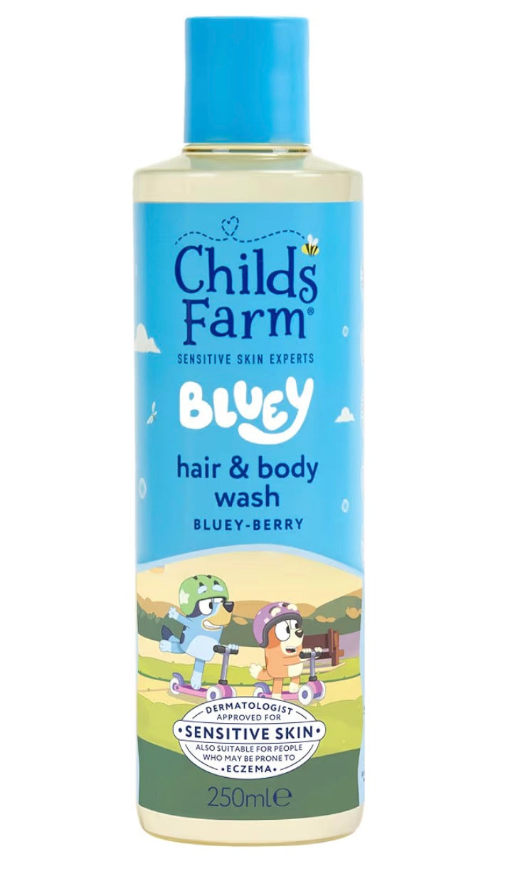 Childs Farm Kids Bluey Hair & Body Wash, Bluey-Berry - 250ml