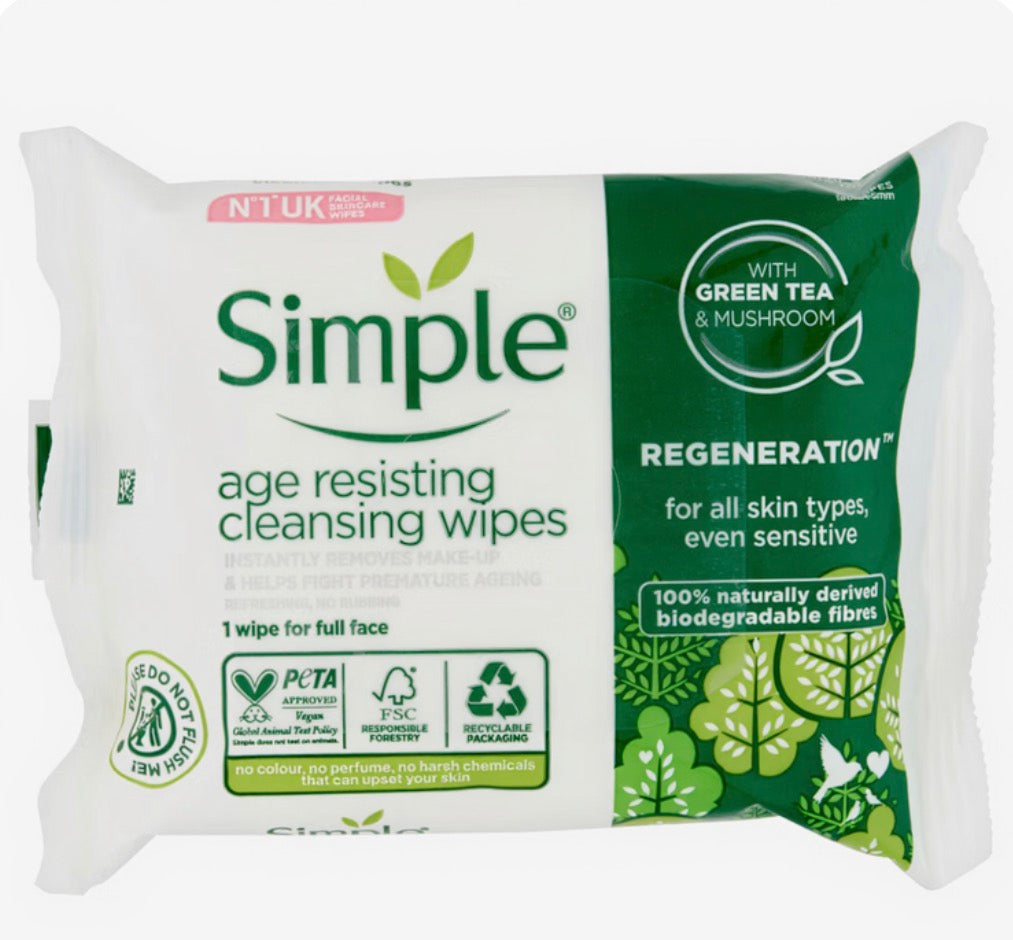Simple Age Resisting Biodegradable Wipes