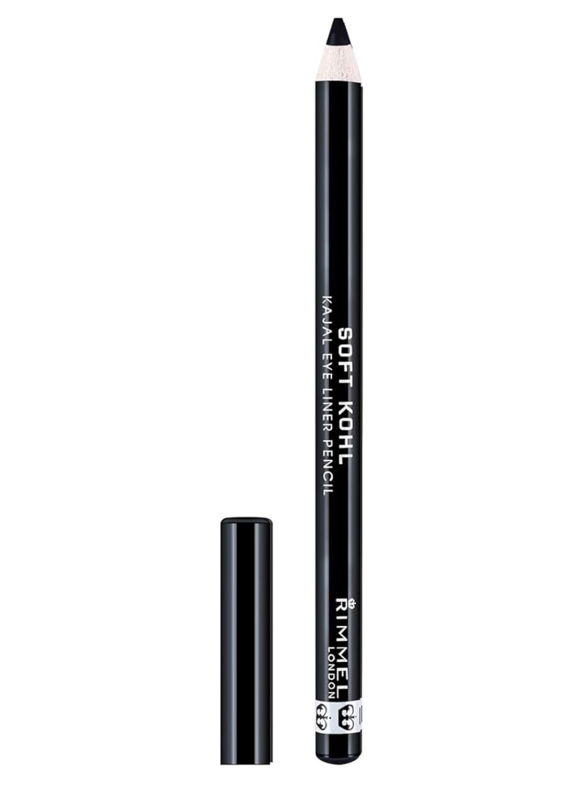 Rimmel London Soft Kohl Kajal Professional Eyeliner Pencil - Shade: Jet Black (Pack of 4)