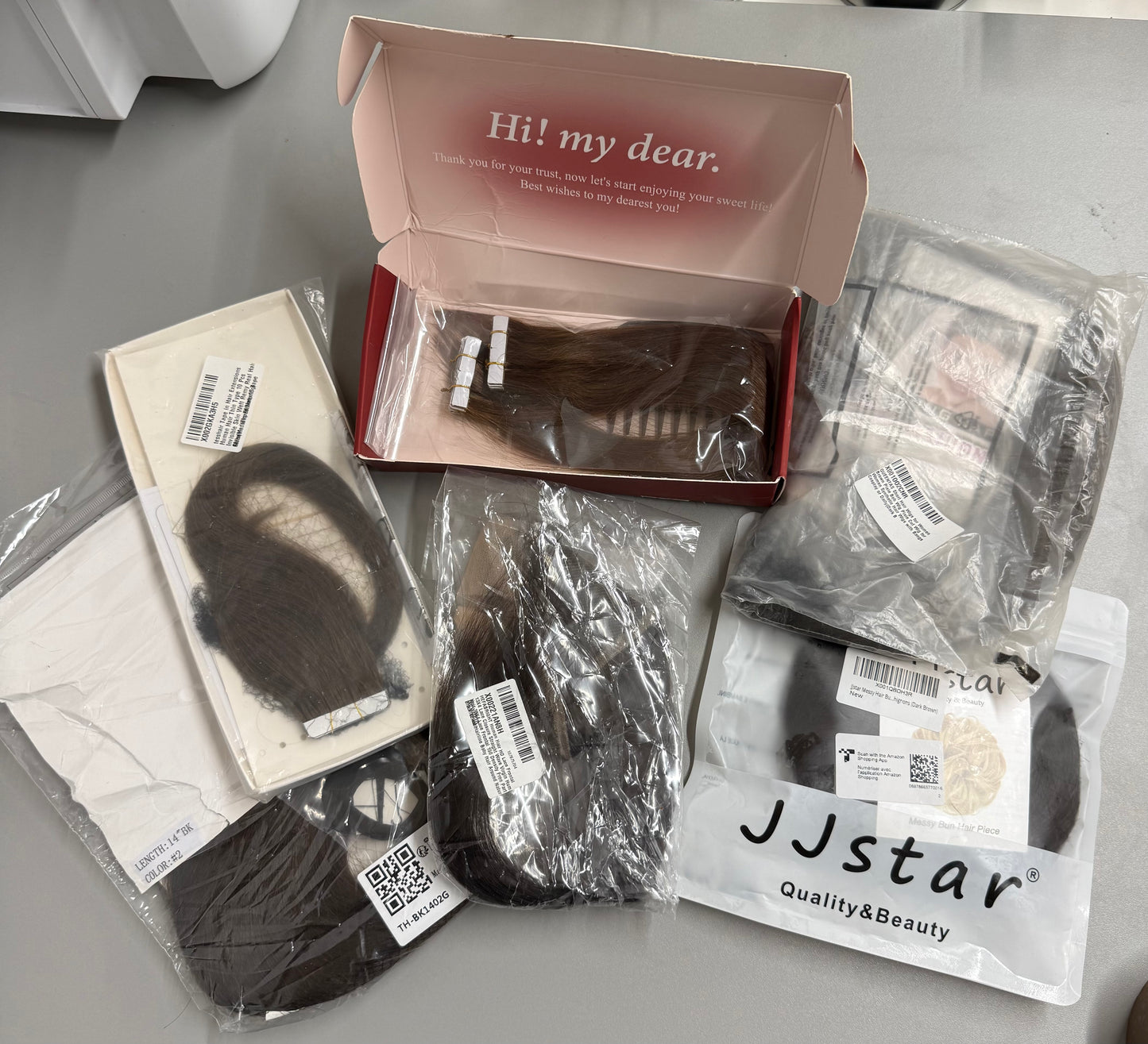 Mixed Hair Extension/Wig/Bun Piece Bundle